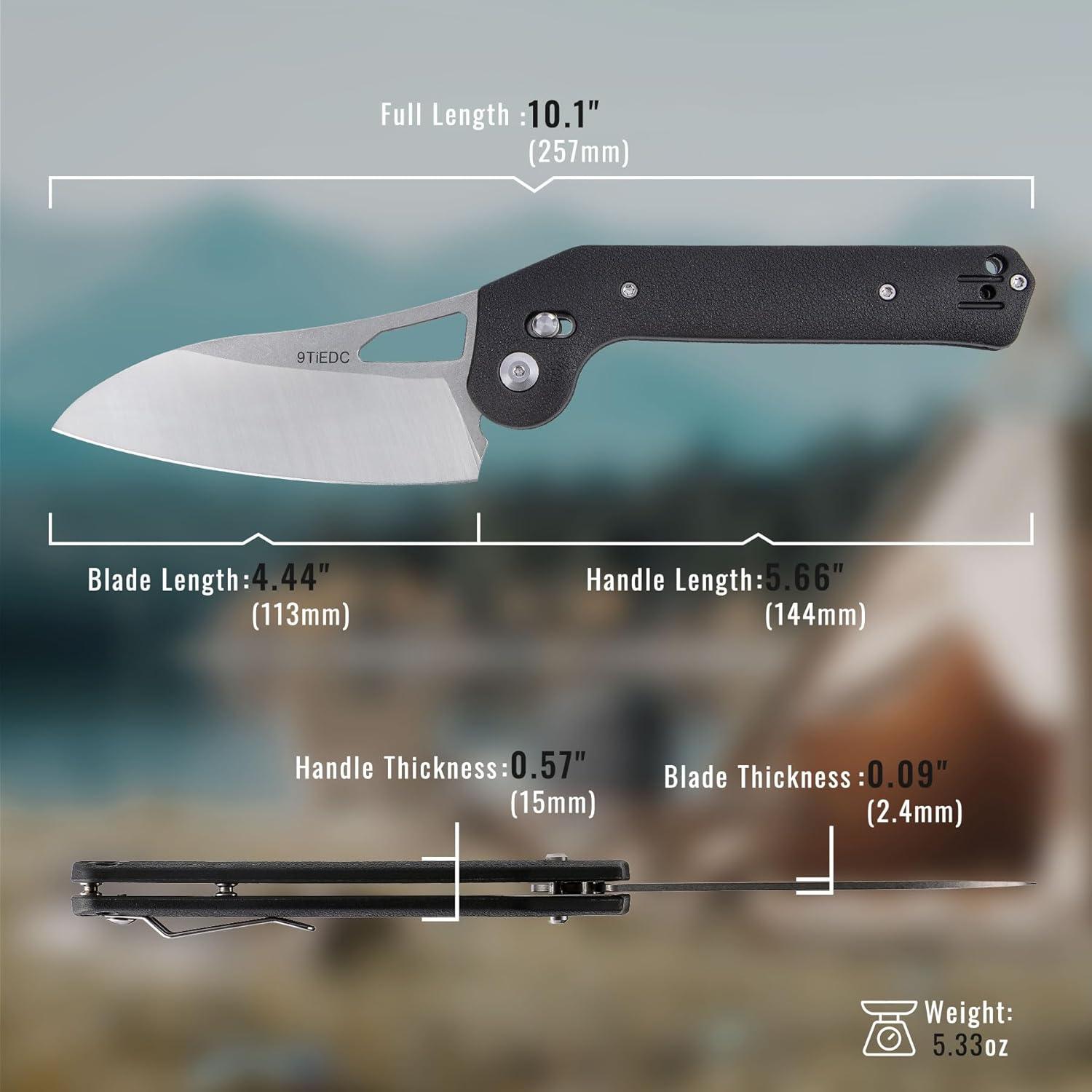 Cuchillo Plegable 9TiEDC T03-N1 Acero Inoxidable 11.3 cm