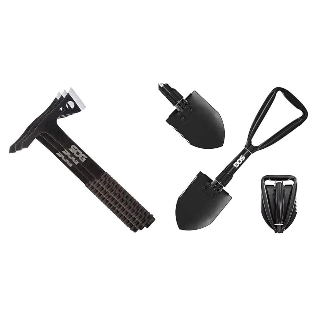 Paquete de 3 Hachas Lanzadoras y Pala Plegable SOG 46.36 cm
