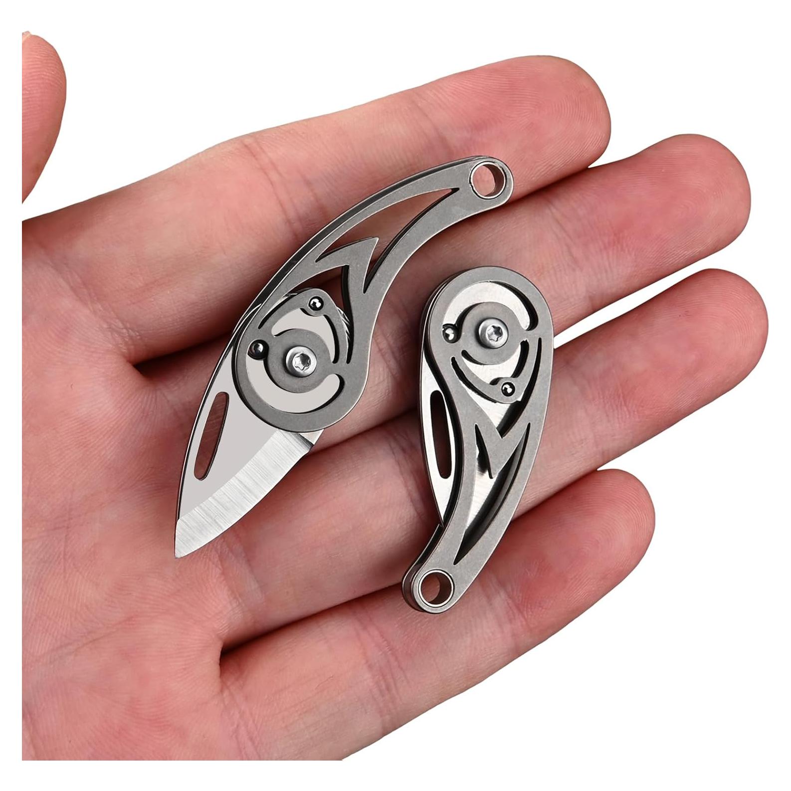 Cuchillo de Bolsillo EDC Tops Home Titanio 6cm Ligero