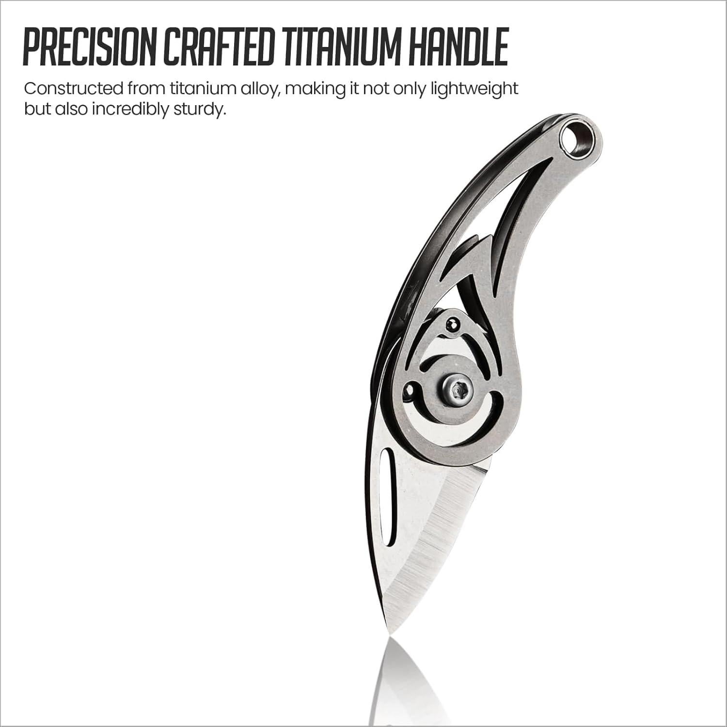 Cuchillo de Bolsillo EDC Tops Home Titanio 6cm Ligero