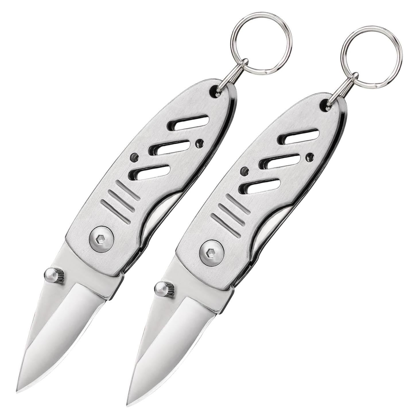 Cuchillo de Llavero BARRYSAIL 2pcs Plegable 4.06cm Acero Inoxidable