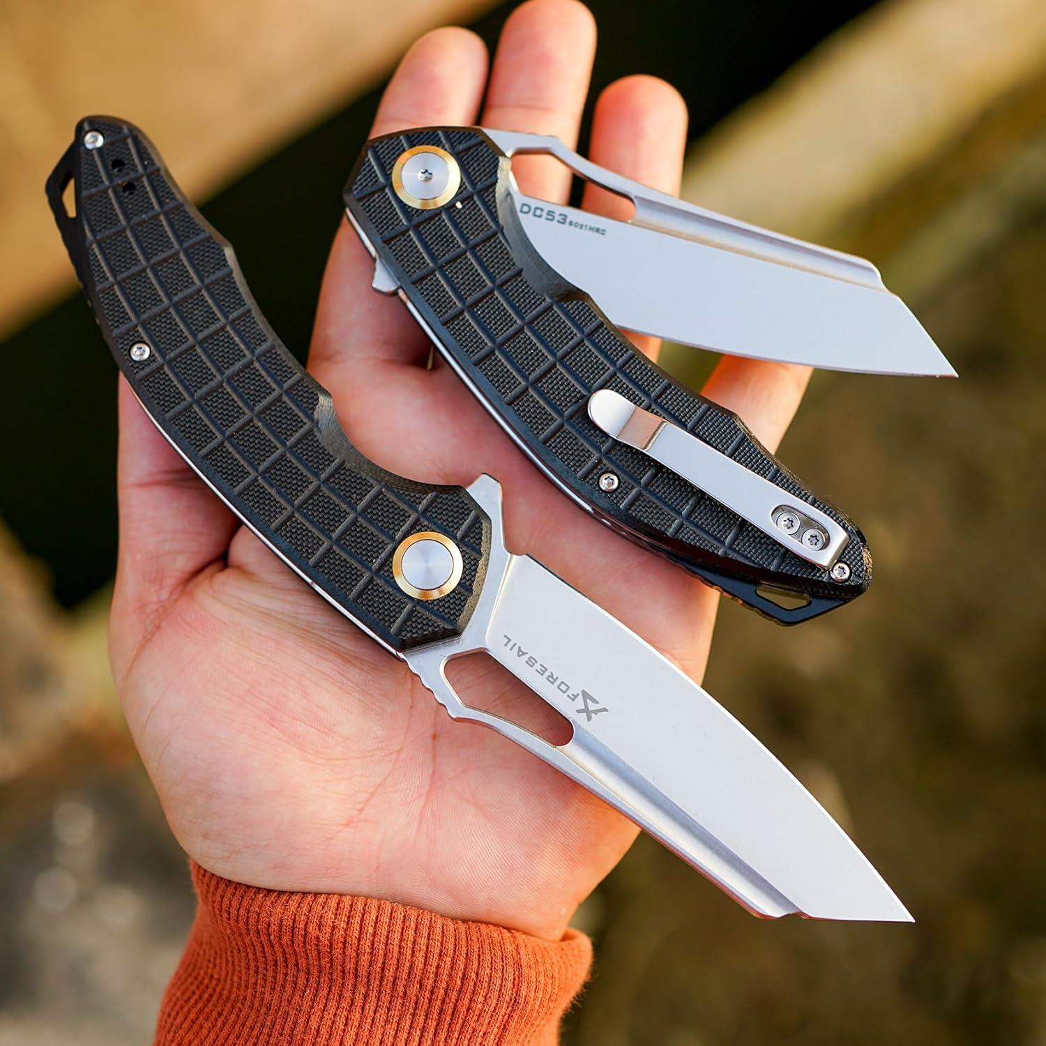 Cuchillo Plegable FORESAIL F2411, Acero DC53, Mango G10, 90mm