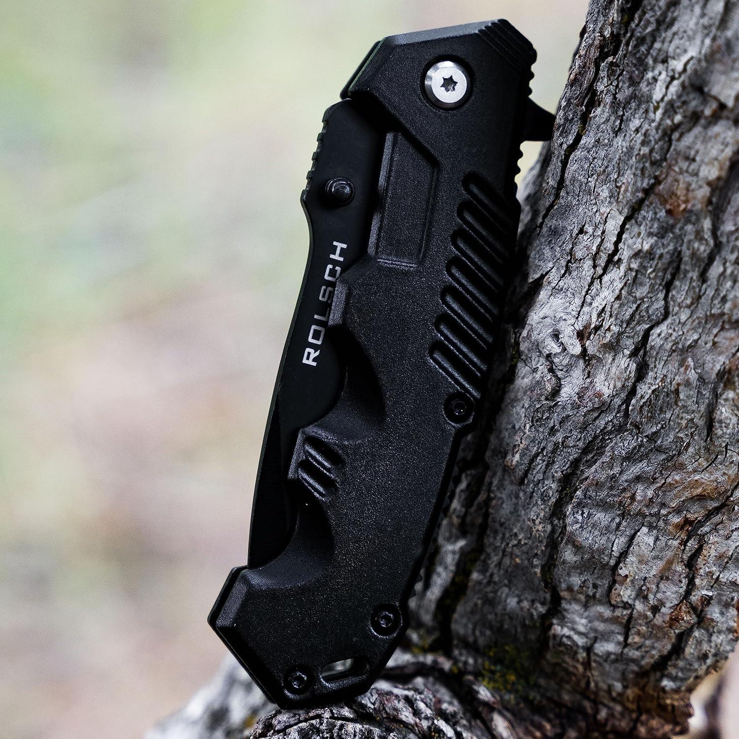 Cuchillo Táctico Plegable ROLSCH - Hoja Acero Inoxidable 8.64 cm