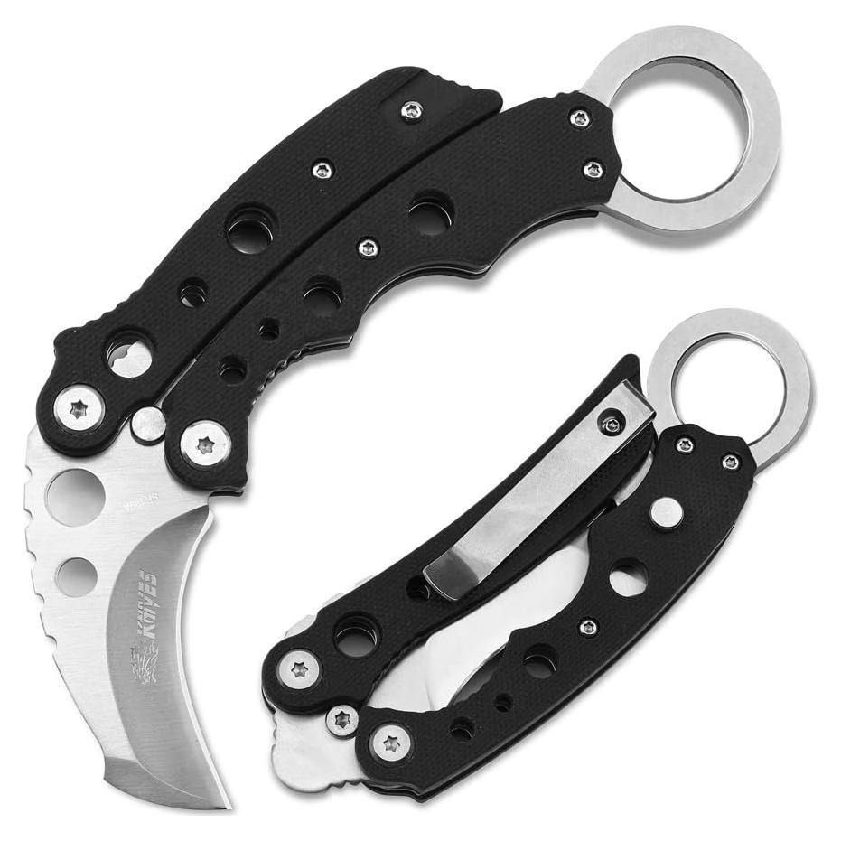 Cuchillo de bolsillo NedFoss EDC plegable con clip G10 5.97 cm