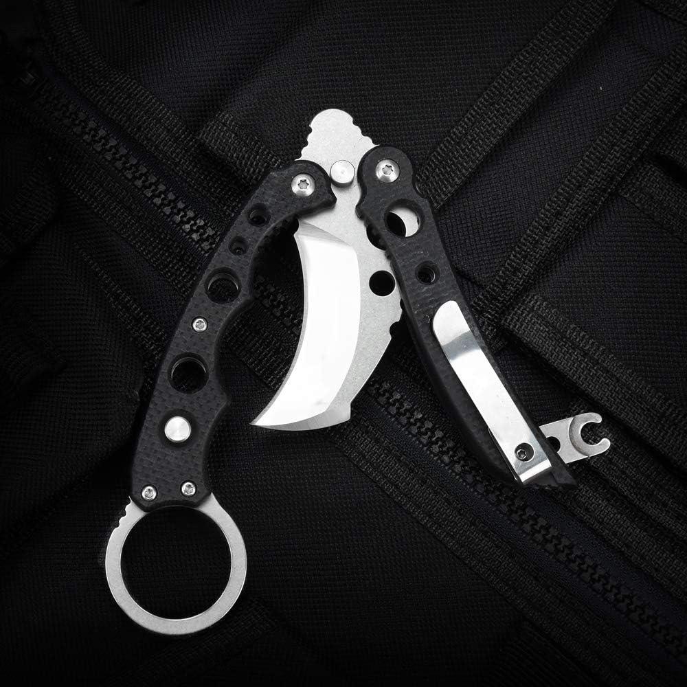 Cuchillo de bolsillo NedFoss EDC plegable con clip G10 5.97 cm