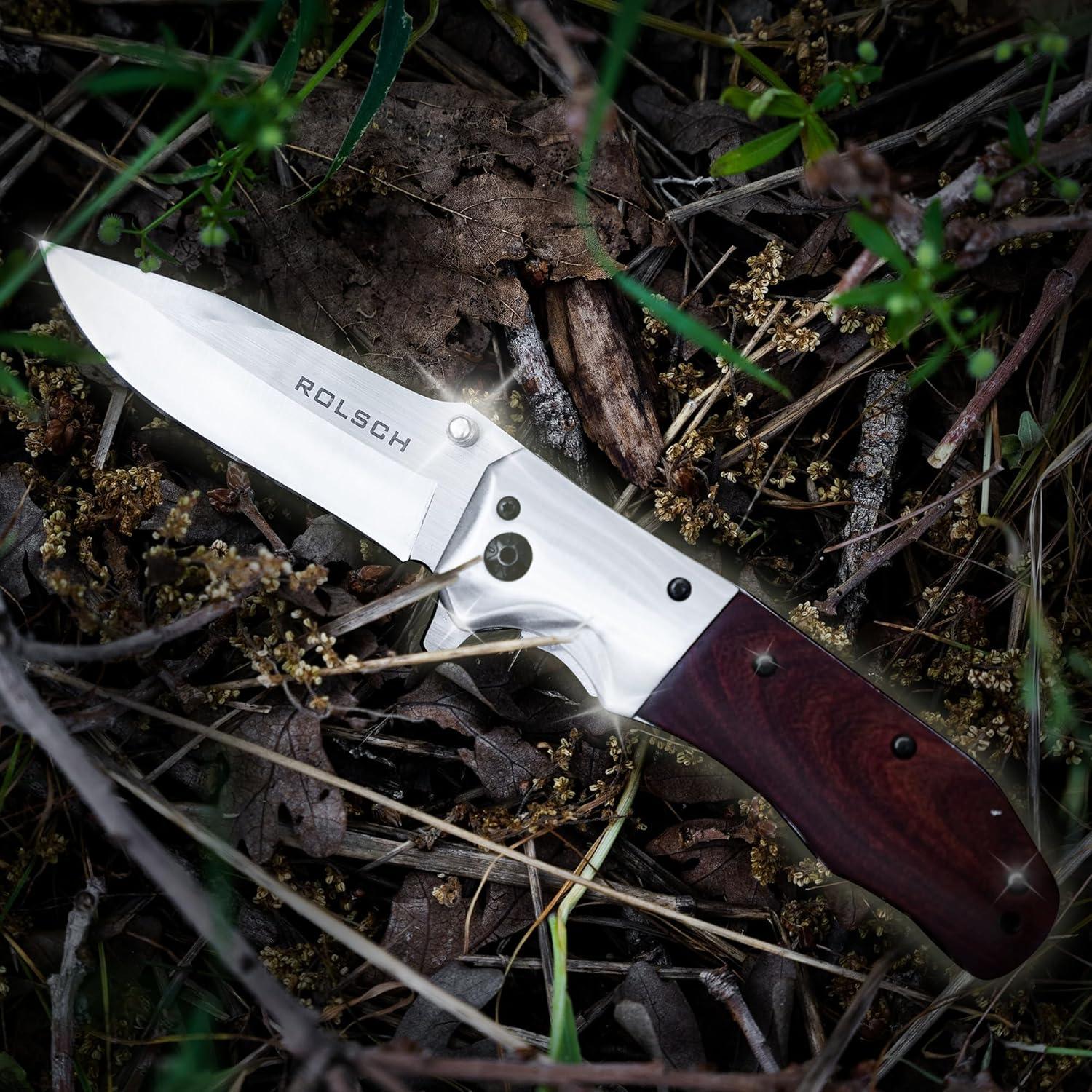 Cuchillo de bolsillo ROLSCH RK-101 con mango de palo de rosa