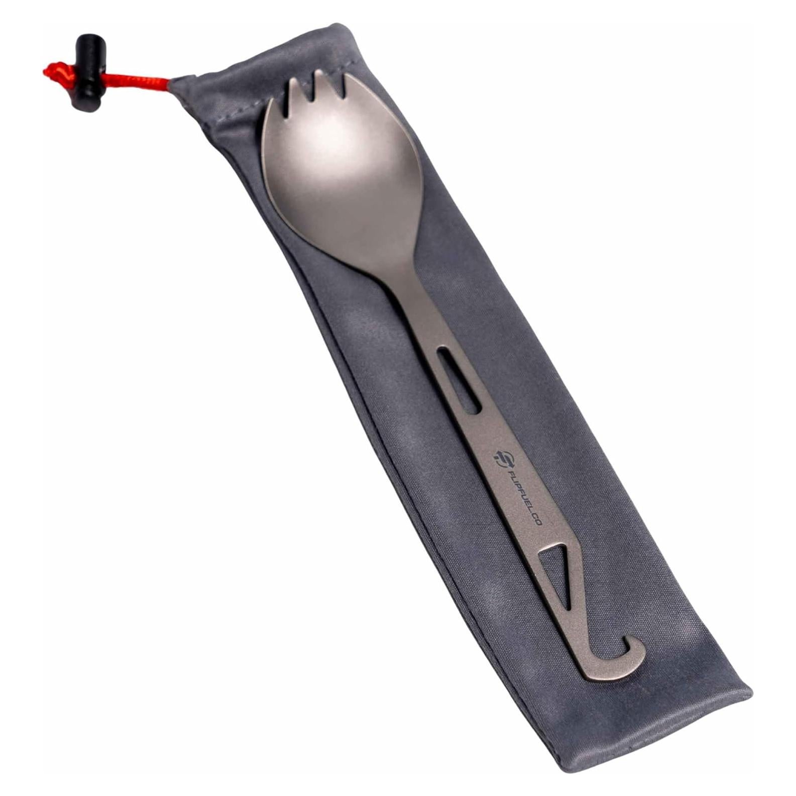 Cuchara tenedor de titanio FlipFuel ultra ligera 14.5g