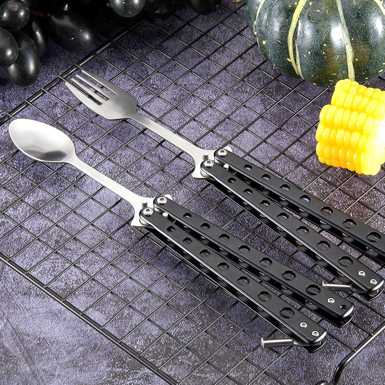 Juego de Cuchara y Tenedor Mariposa Flutesan - Acero Inoxidable