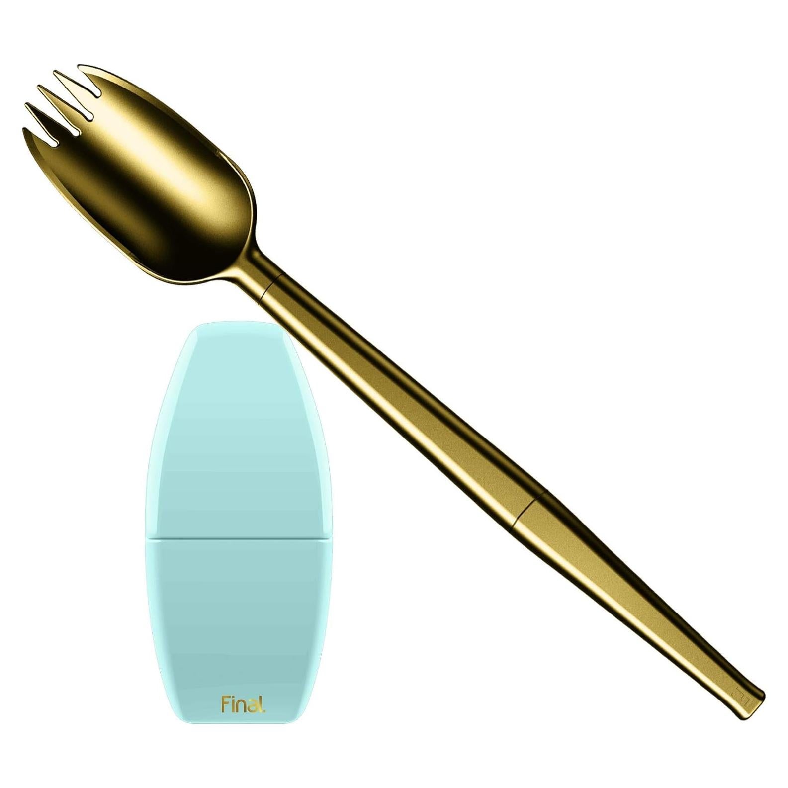 Cuchara Tenedor Plegable Final Straw de Acero Inoxidable