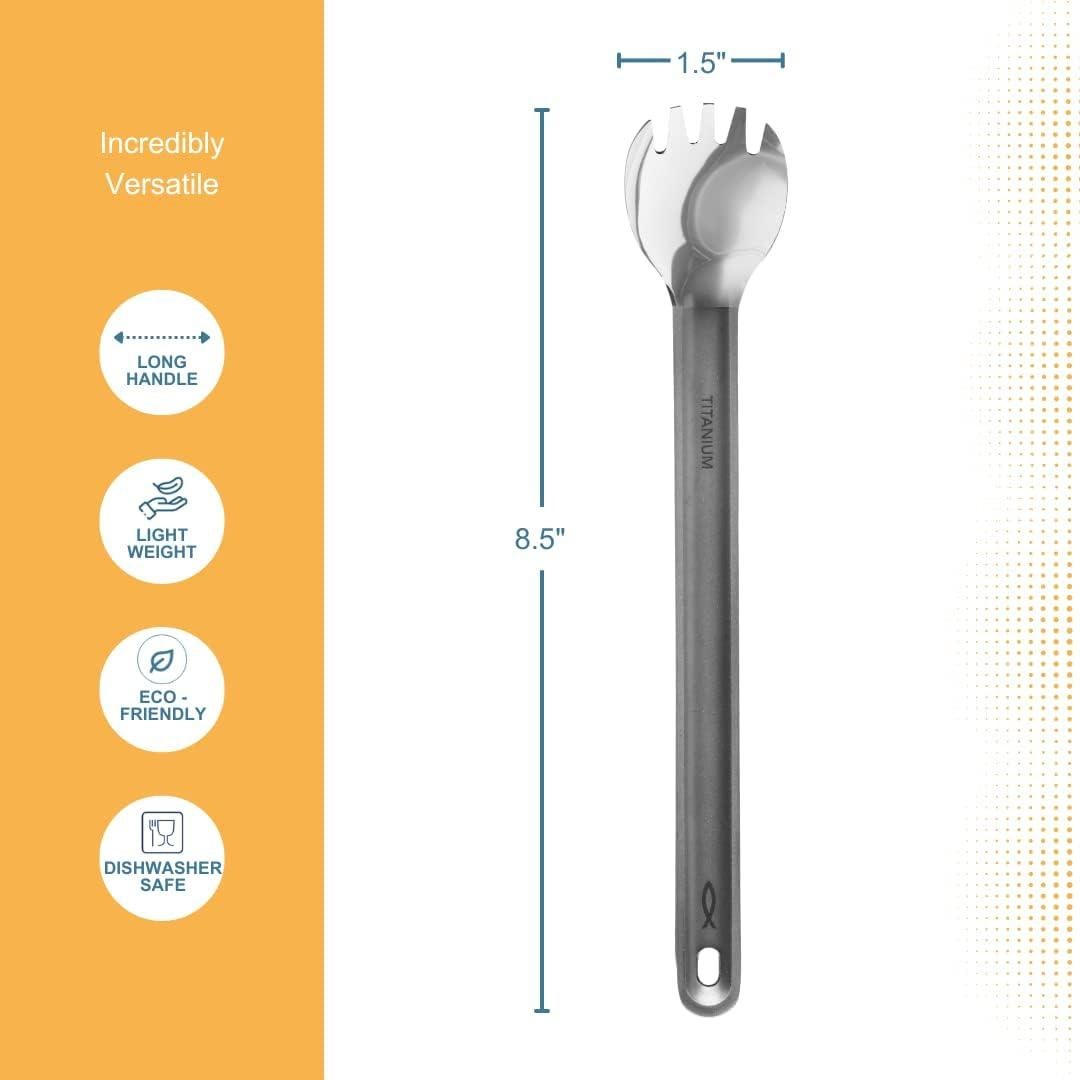 Spork de Titanio Savior Survival Gear - Utensilio Multiusos Ecológico