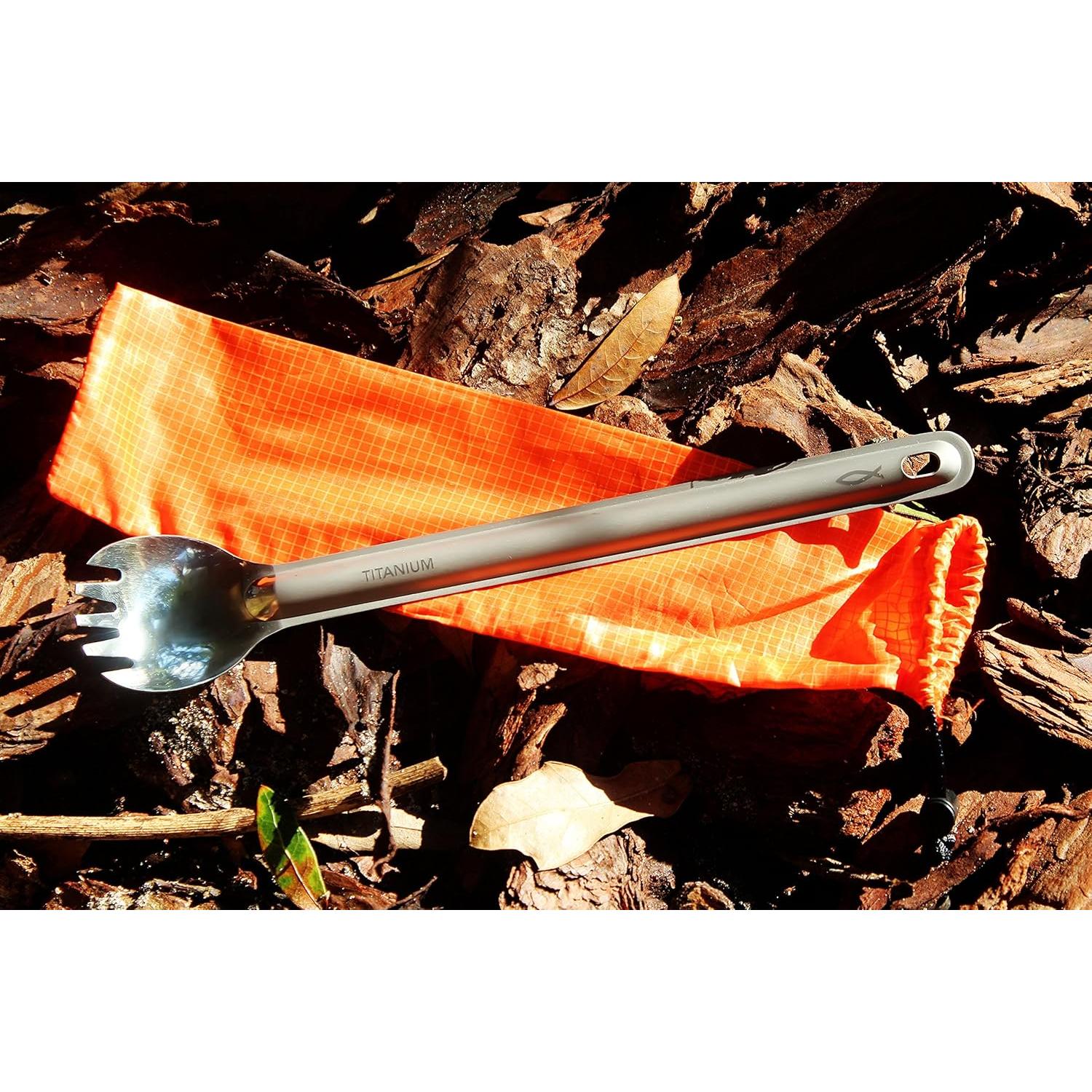 Spork de Titanio Savior Survival Gear - Utensilio Multiusos Ecológico
