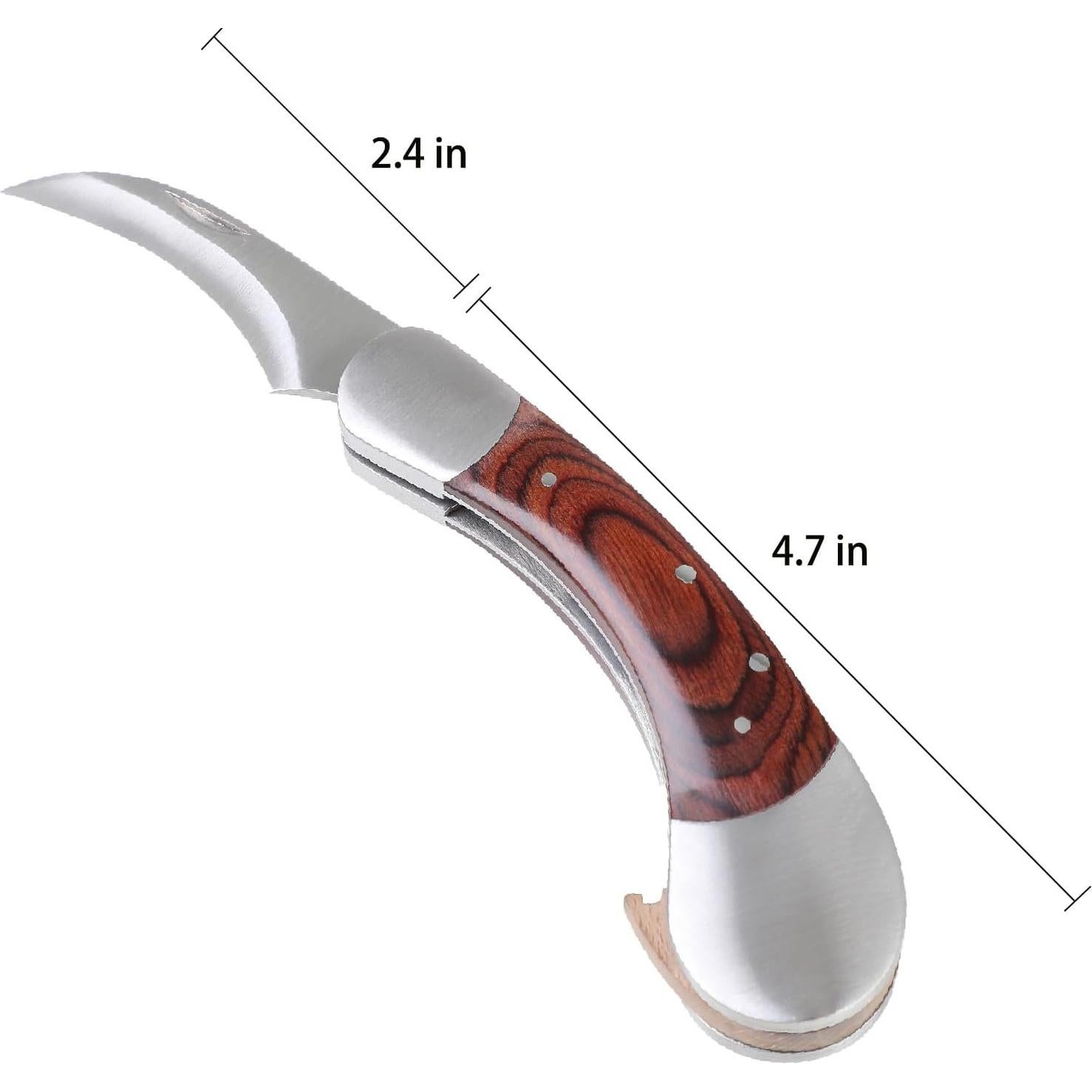 Cuchillo Plegable para Setas Coowolf con Cepillo y Funda