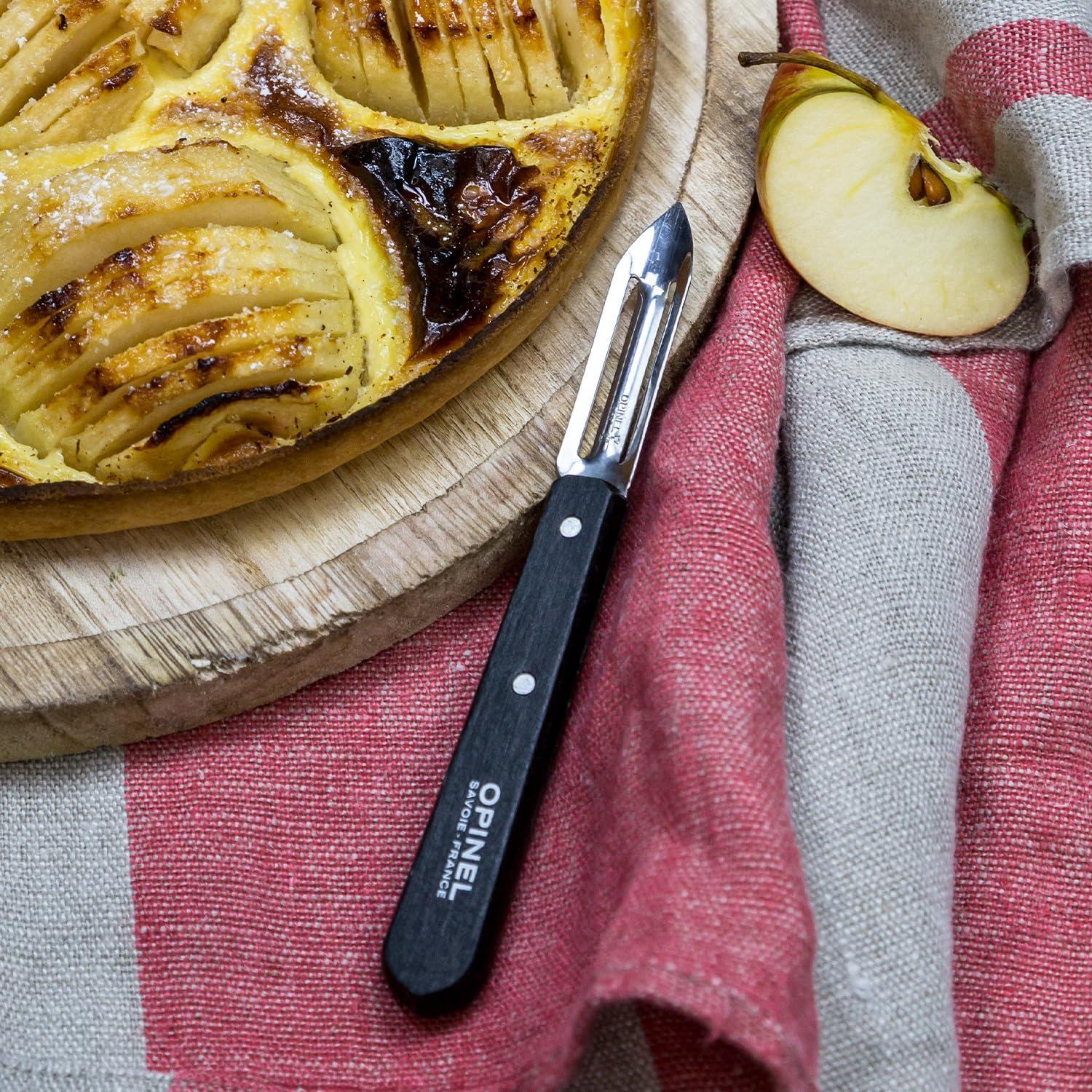 Pelador OPINEL No.115 Acero Inoxidable Mango Haya Mandarina