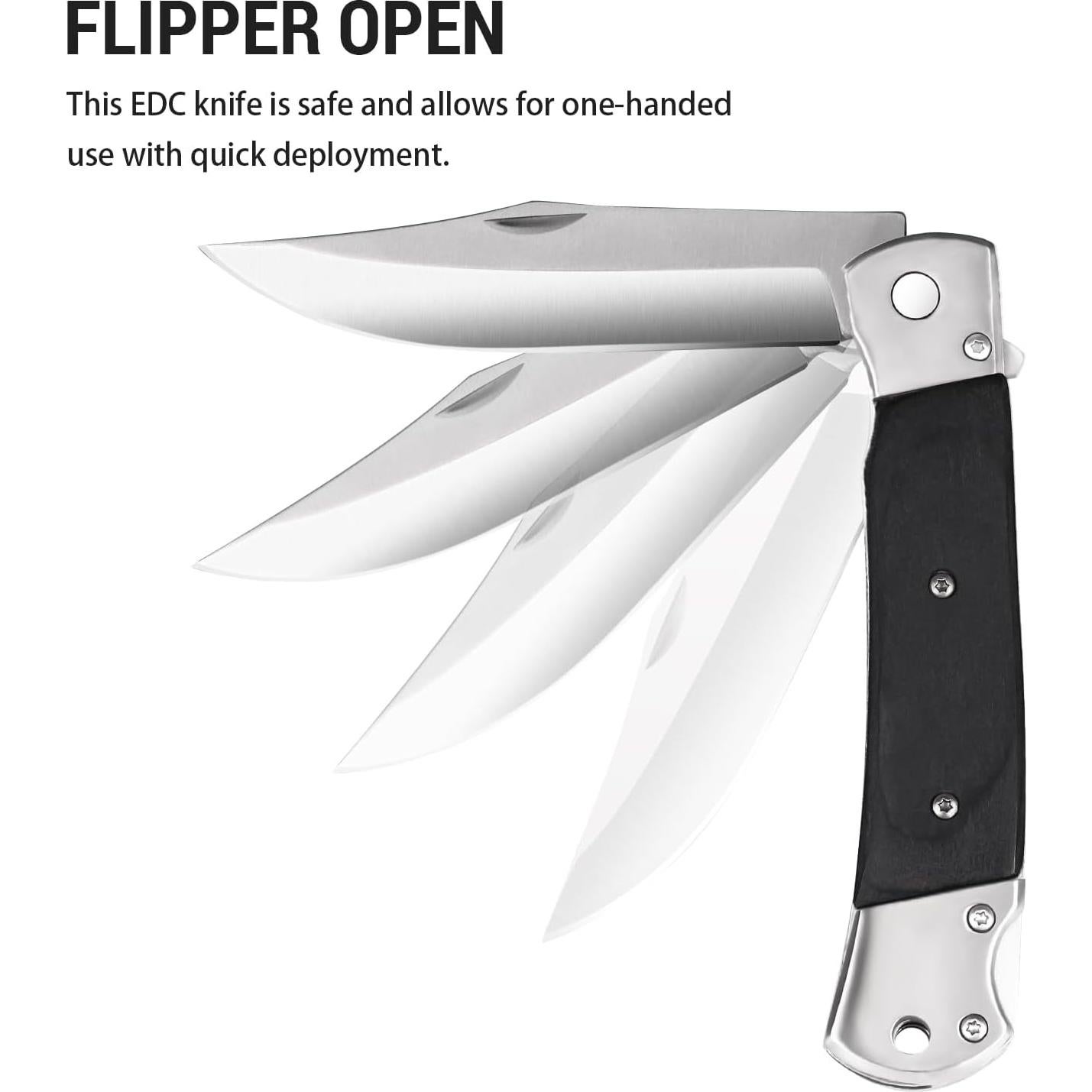 Cuchillo de bolsillo BARRYSAIL 6696, acero inoxidable 9.9 cm