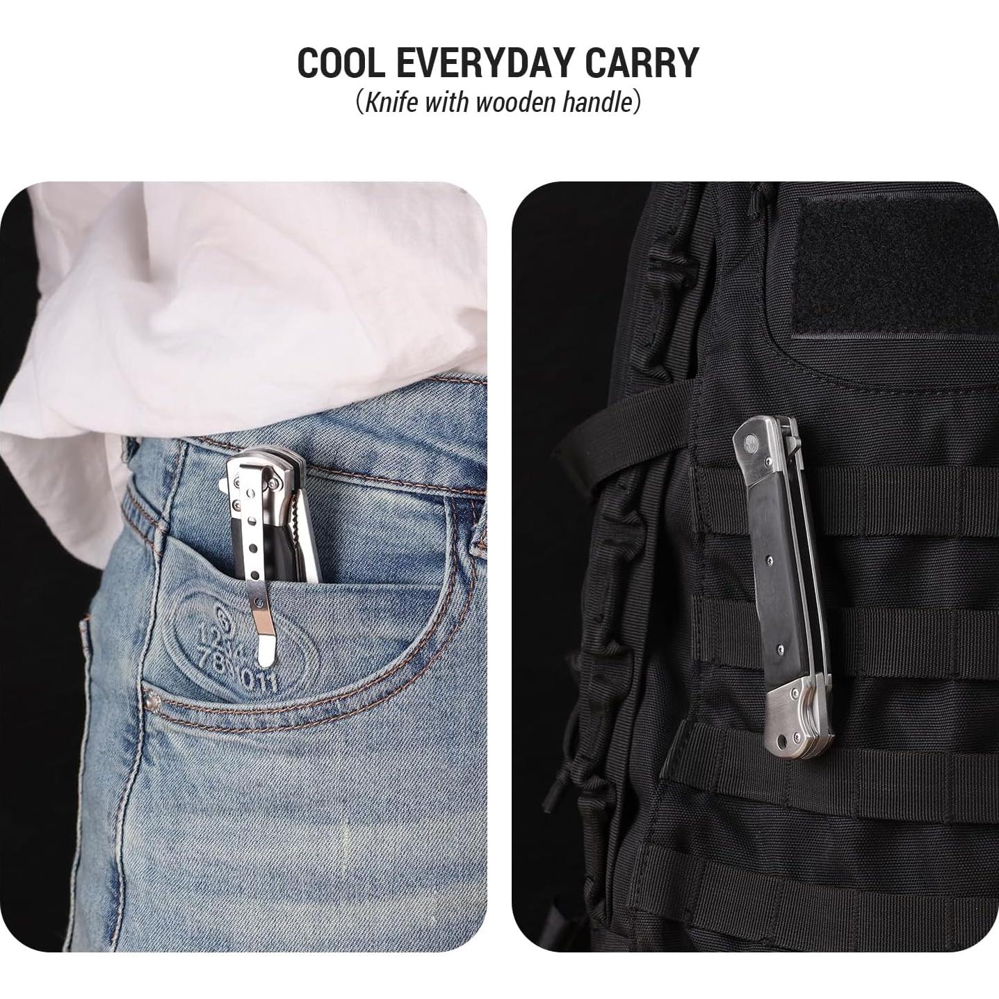 Cuchillo de bolsillo BARRYSAIL 6696, acero inoxidable 9.9 cm