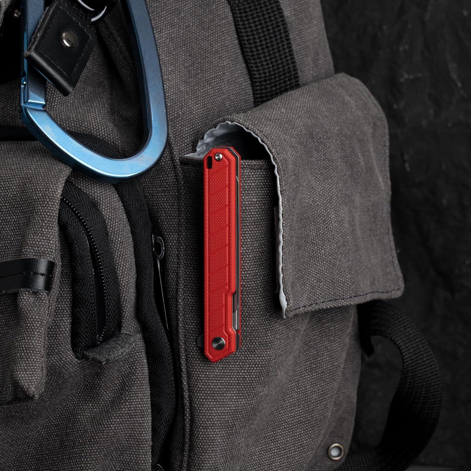 Cuchillo de bolsillo OLITANS G046 Mecha con 10 cuchillas EDC