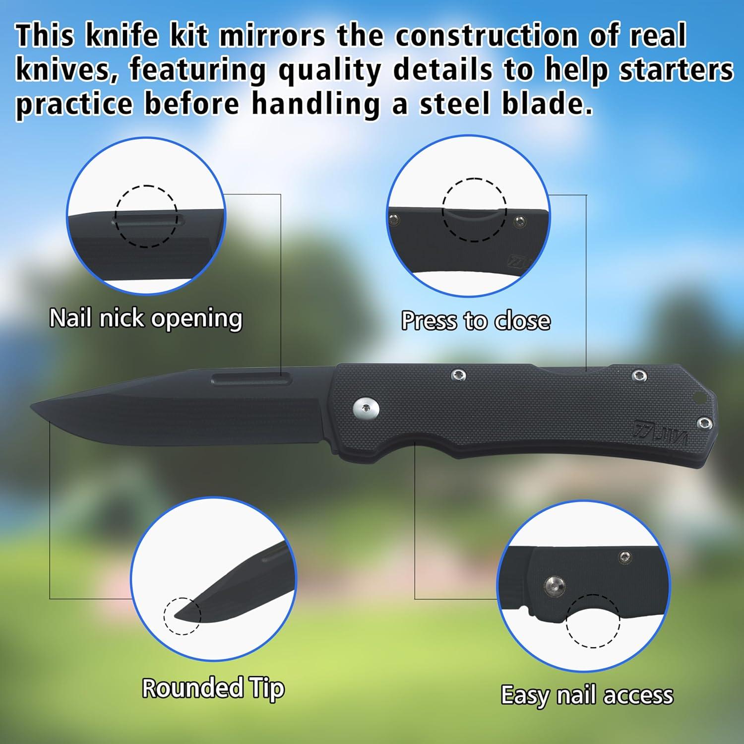 Cuchillo de Bolsillo JIN para Niños DIY G10 Desafilado 20cm