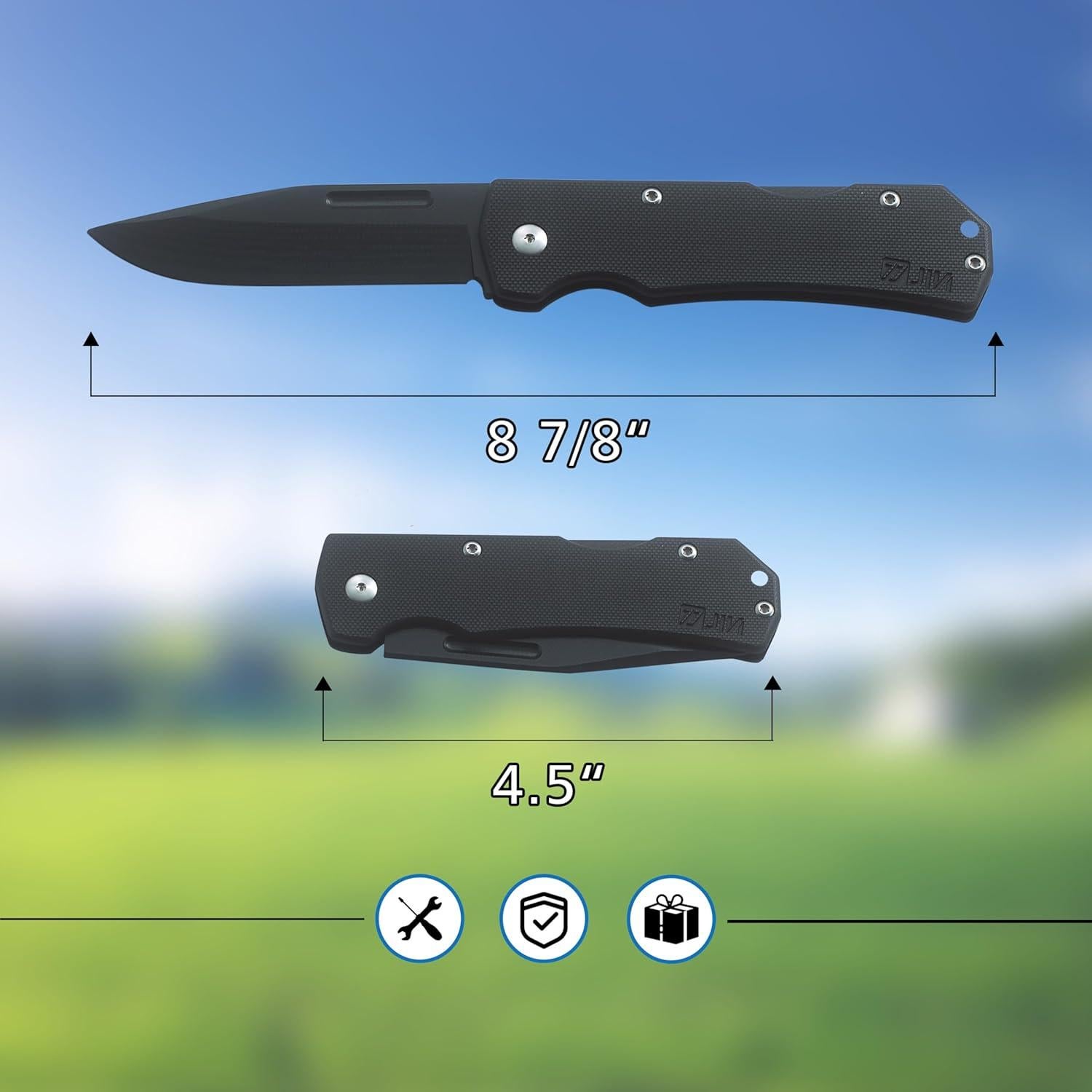 Cuchillo de Bolsillo JIN para Niños DIY G10 Desafilado 20cm