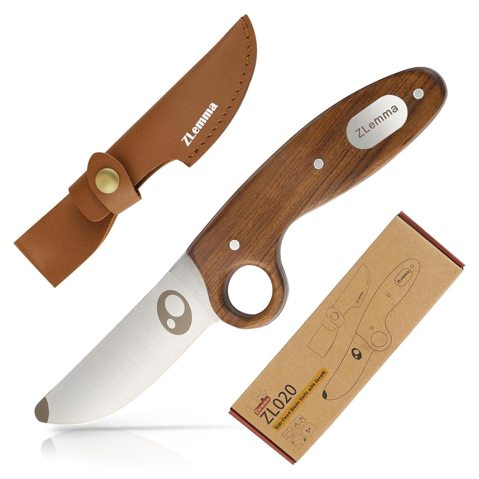 Cuchillo Scout ZLemma para Niños con Anillo Educativo y Funda