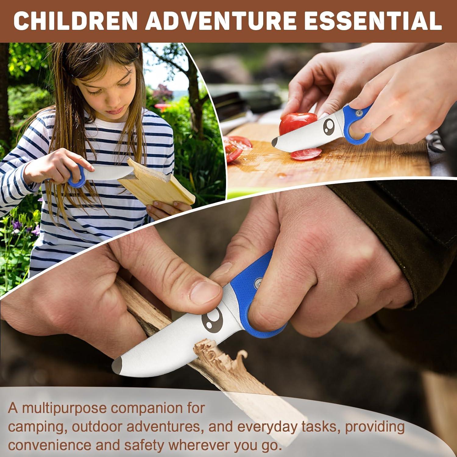 Cuchillo Scout ZLemma para Niños con Anillo Educativo y Funda