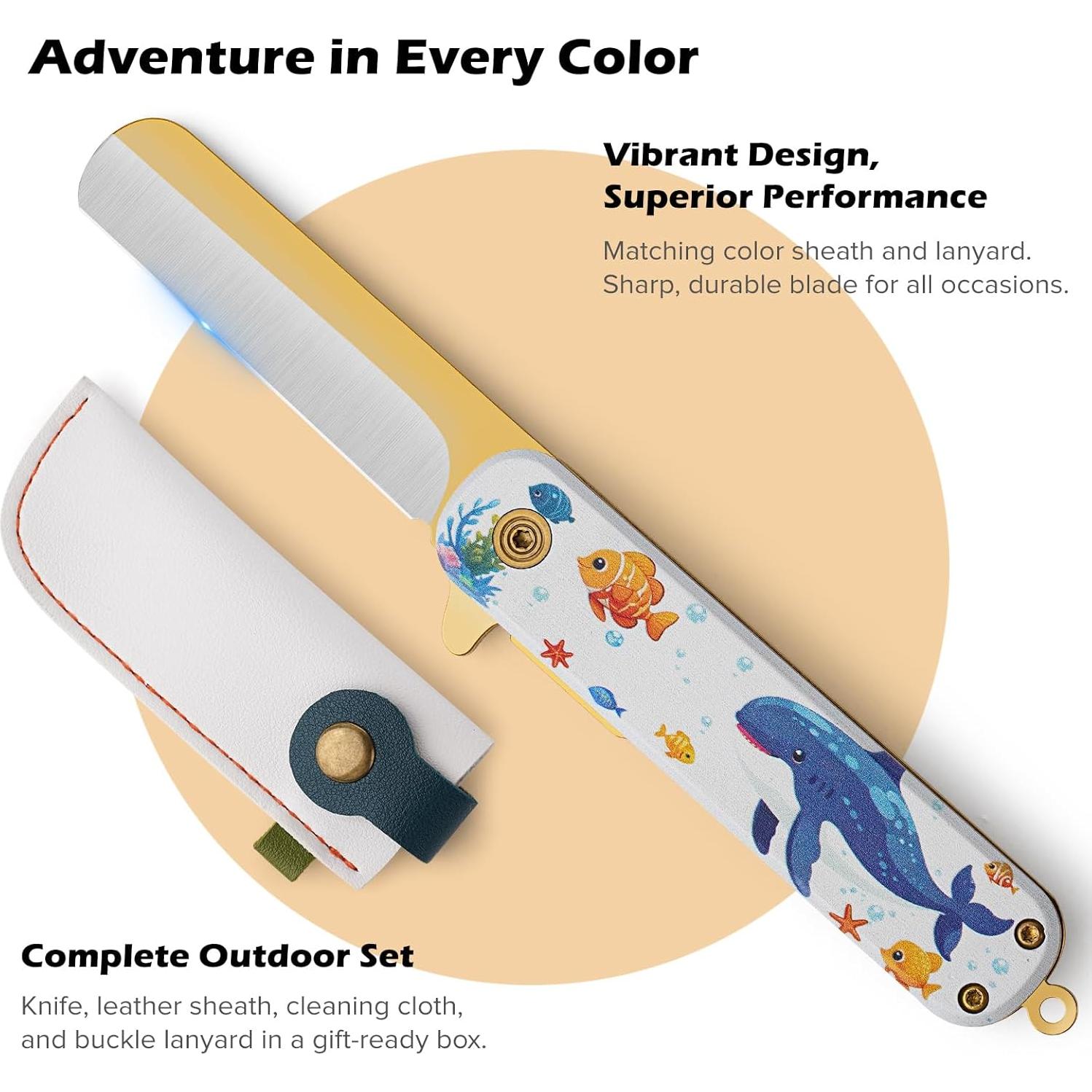 Juego de Cuchillos de Bolsillo ZLemma - Punta Redondeada, 17.5 cm