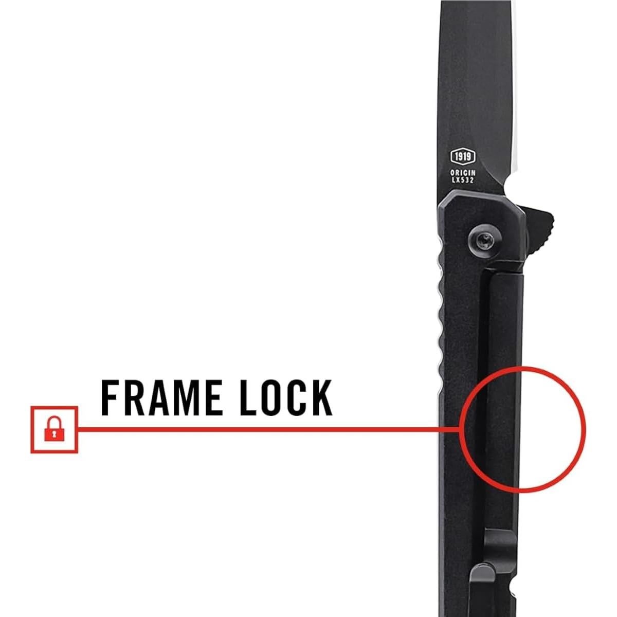 Cuchillo Plegable Coast LX532 EDC Acero Inoxidable Negro 8.89 cm