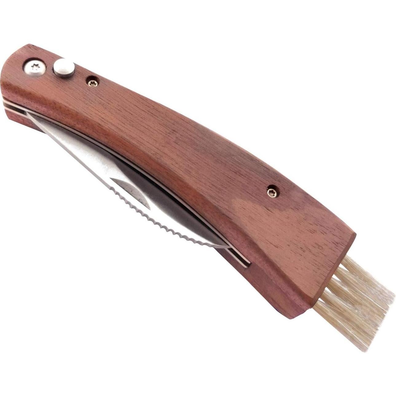 Cuchillo de Champiñón Plegable HANZIUP con Cepillo y Funda