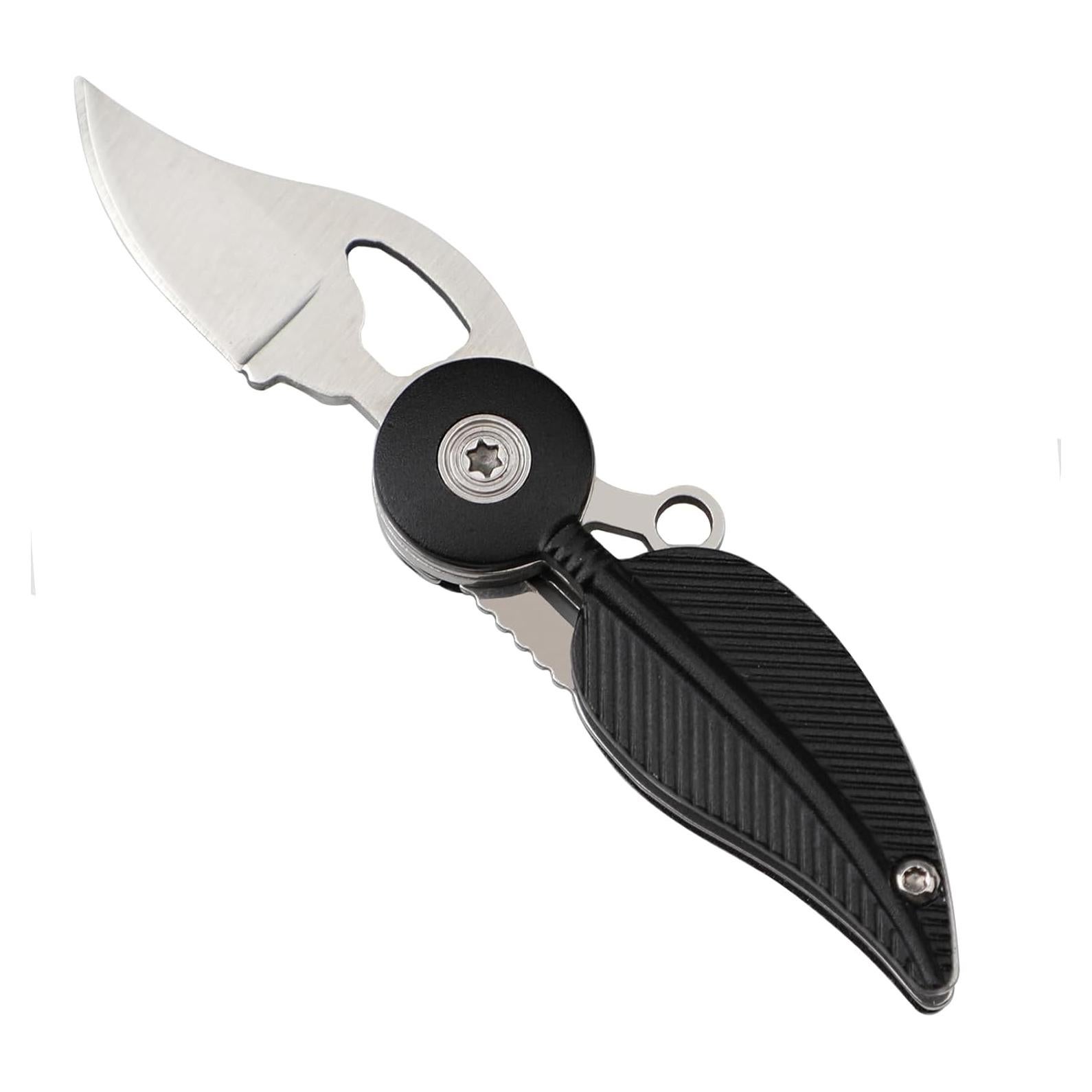 Cuchillo de bolsillo plegable Coowolf negro 2.54 cm acero