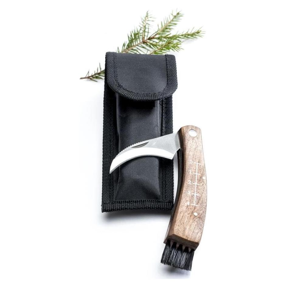 Cuchillo de Setas Sagaform Forest Plegable con Funda de Lona