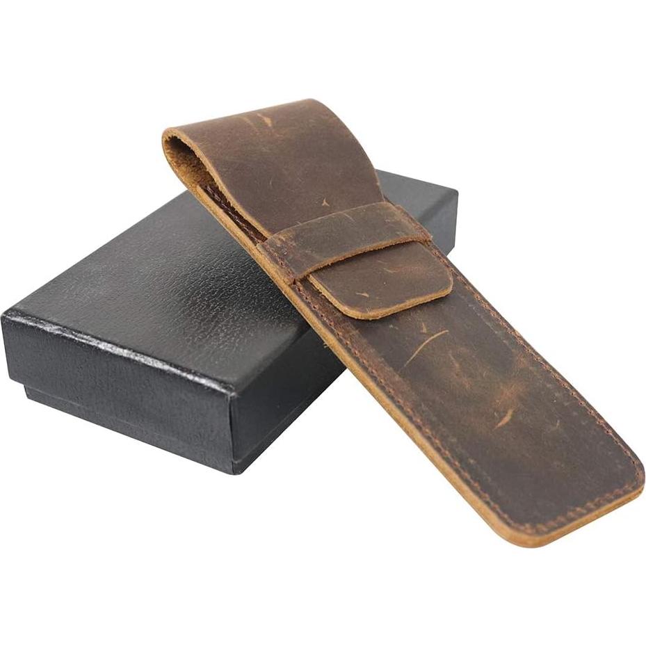 Funda de Cuchillo de Piel HERSENT Marrón 16.51x4.83 cm