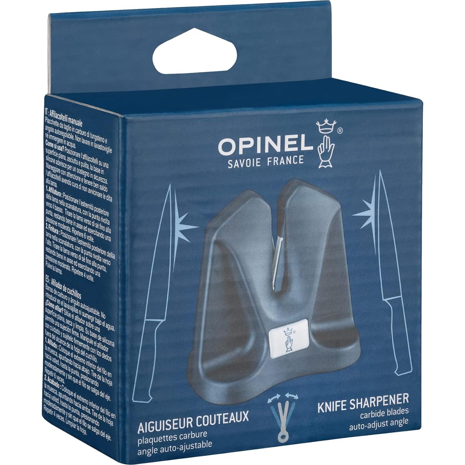 Afilador Manual de Cuchillos Opinel 254562 Azul Compacto