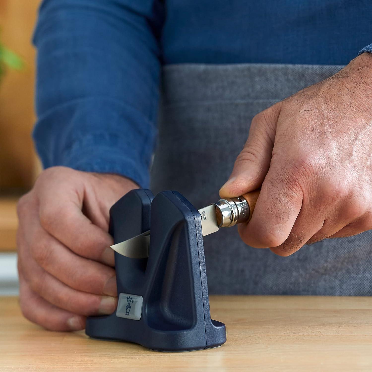 Afilador Manual de Cuchillos Opinel 254562 Azul Compacto