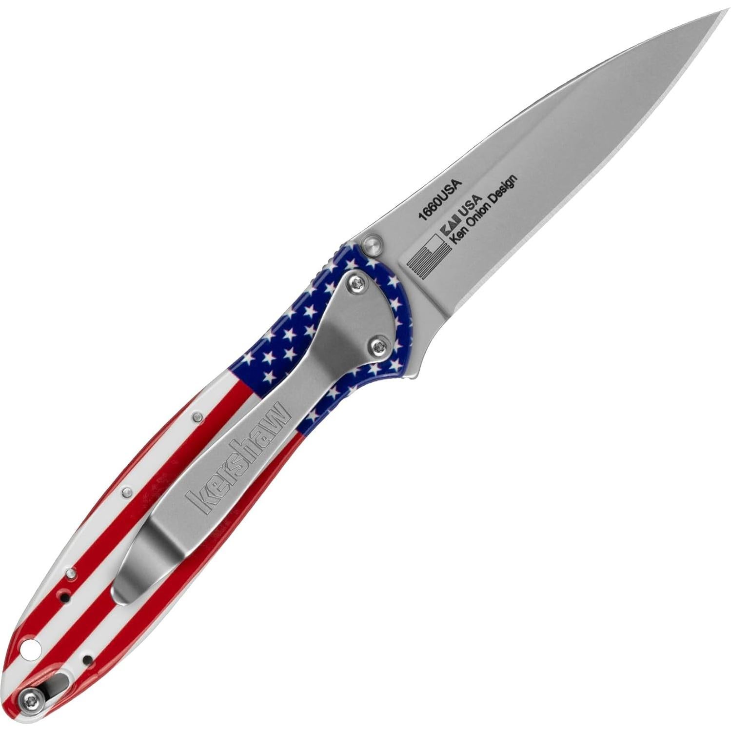 Cuchillo Plegable Kershaw Leek Bandera EE. UU. 17.78 cm