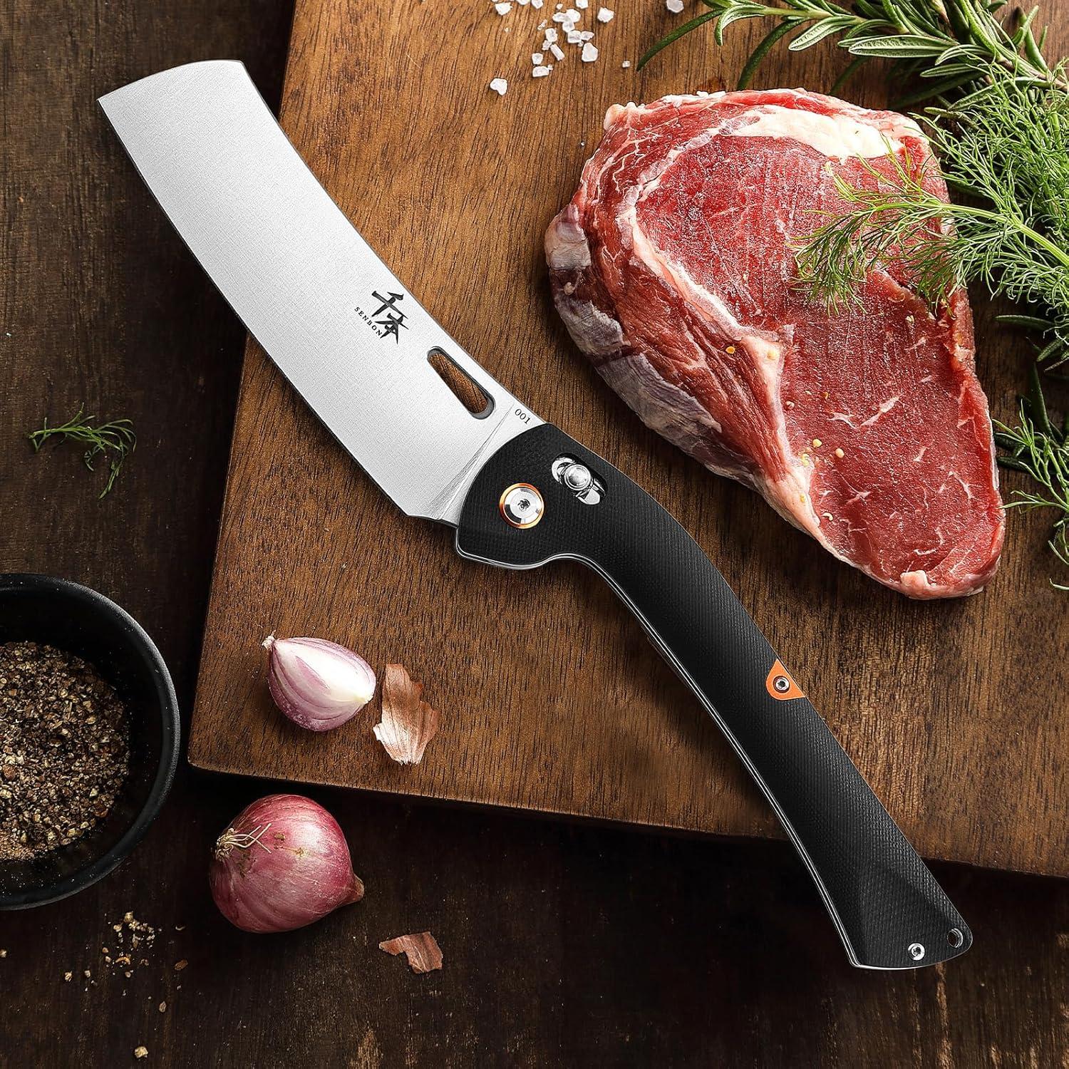 Cuchillo de Chef Plegable SENBON G10 Acero Inoxidable 440 12.19 cm