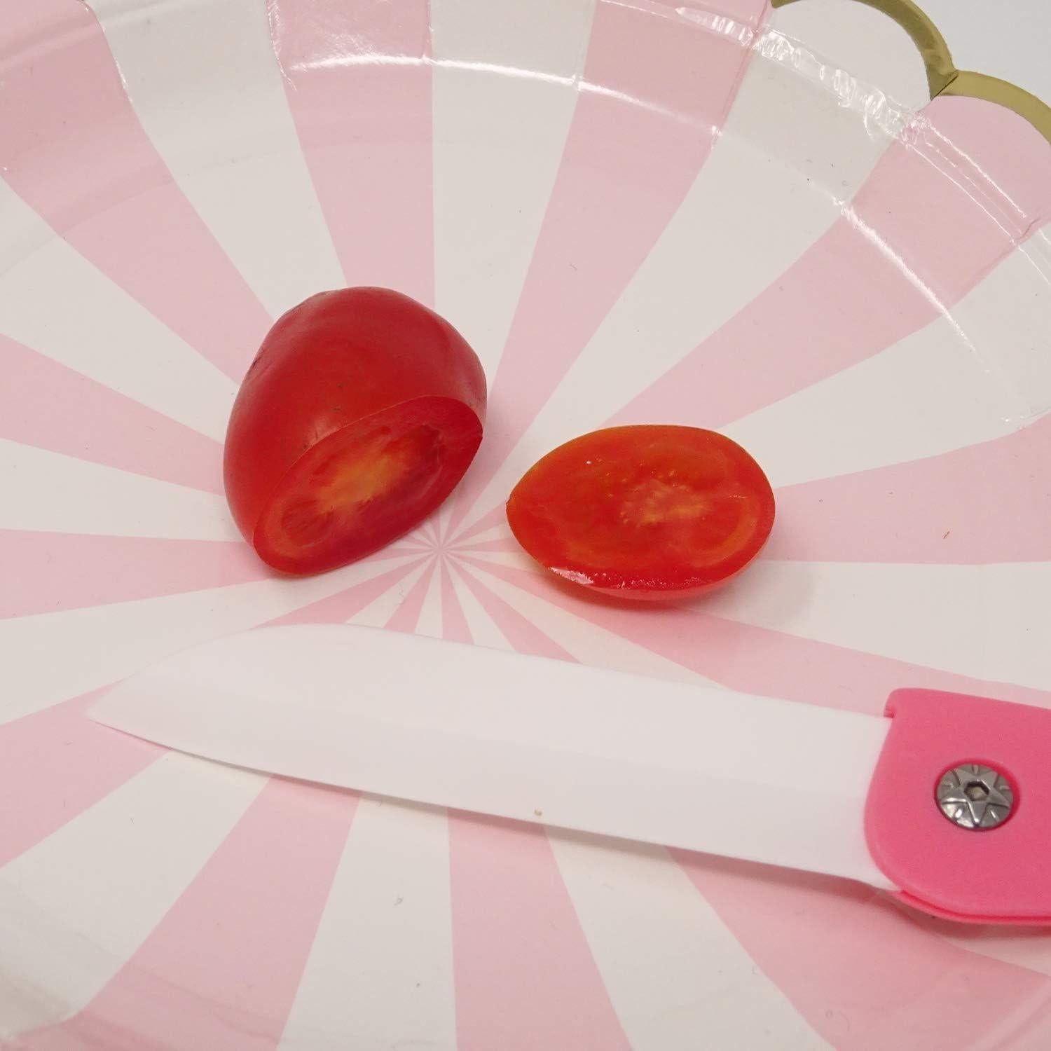 Cuchillos Plegables de Cerámica Honbay 2 Piezas Rosa y Verde