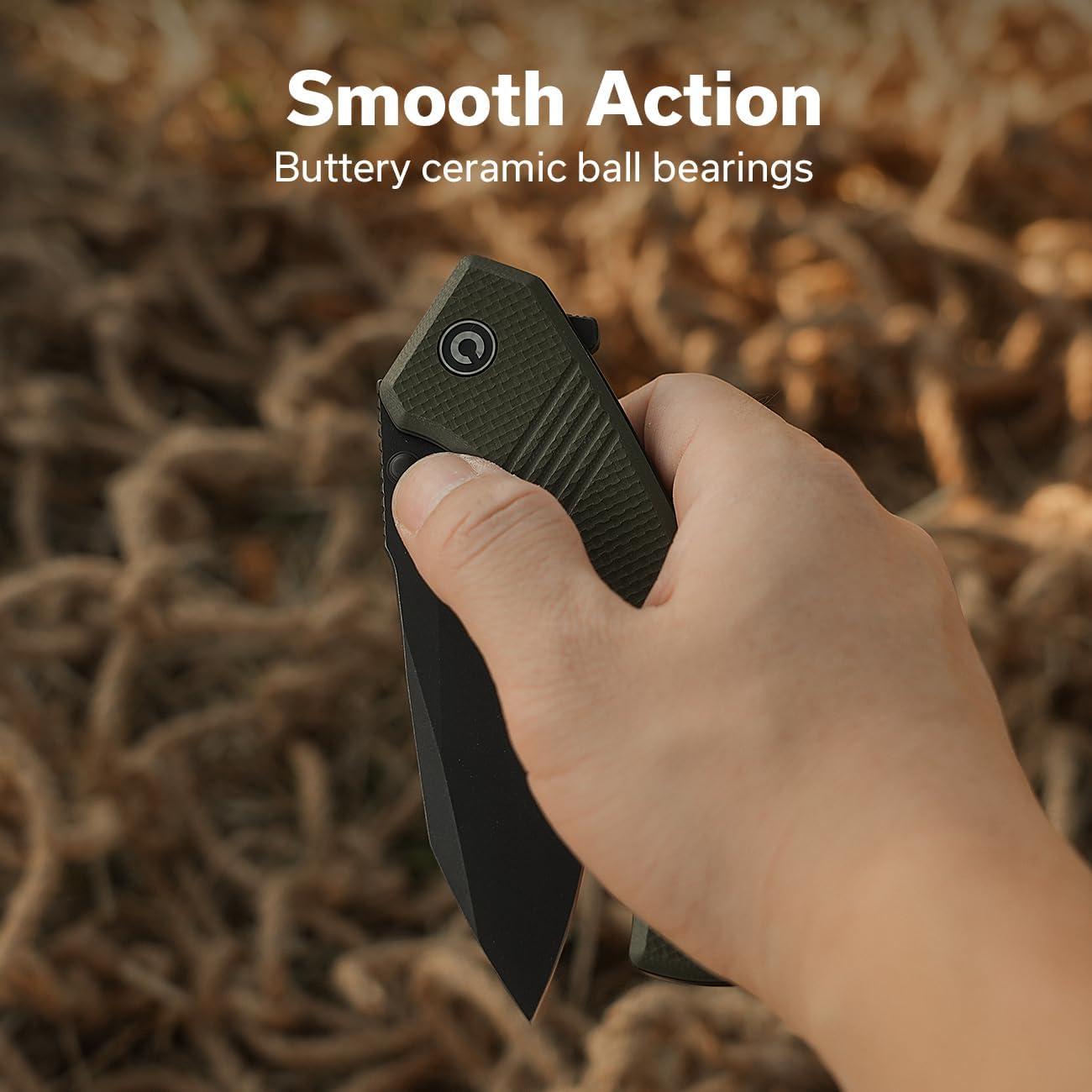 Cuchillo Plegable CIVIVI Placoid 9.32 cm Acero 14C28N Verde OD