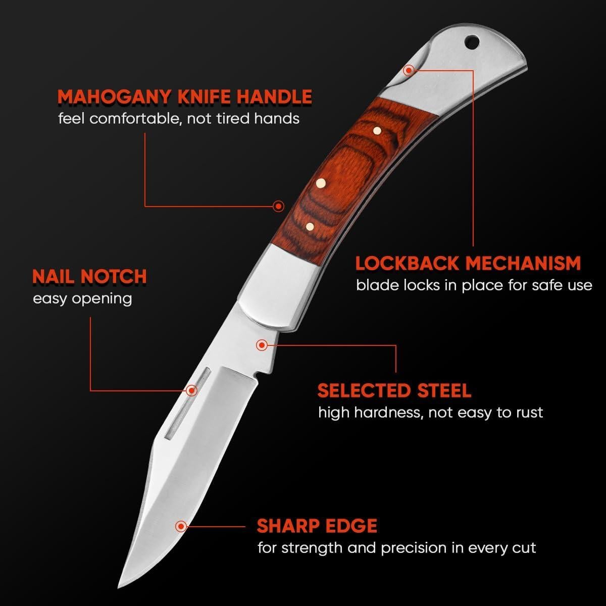 Cuchillo de bolsillo 10MOONS 16.5 cm acero inoxidable EDC