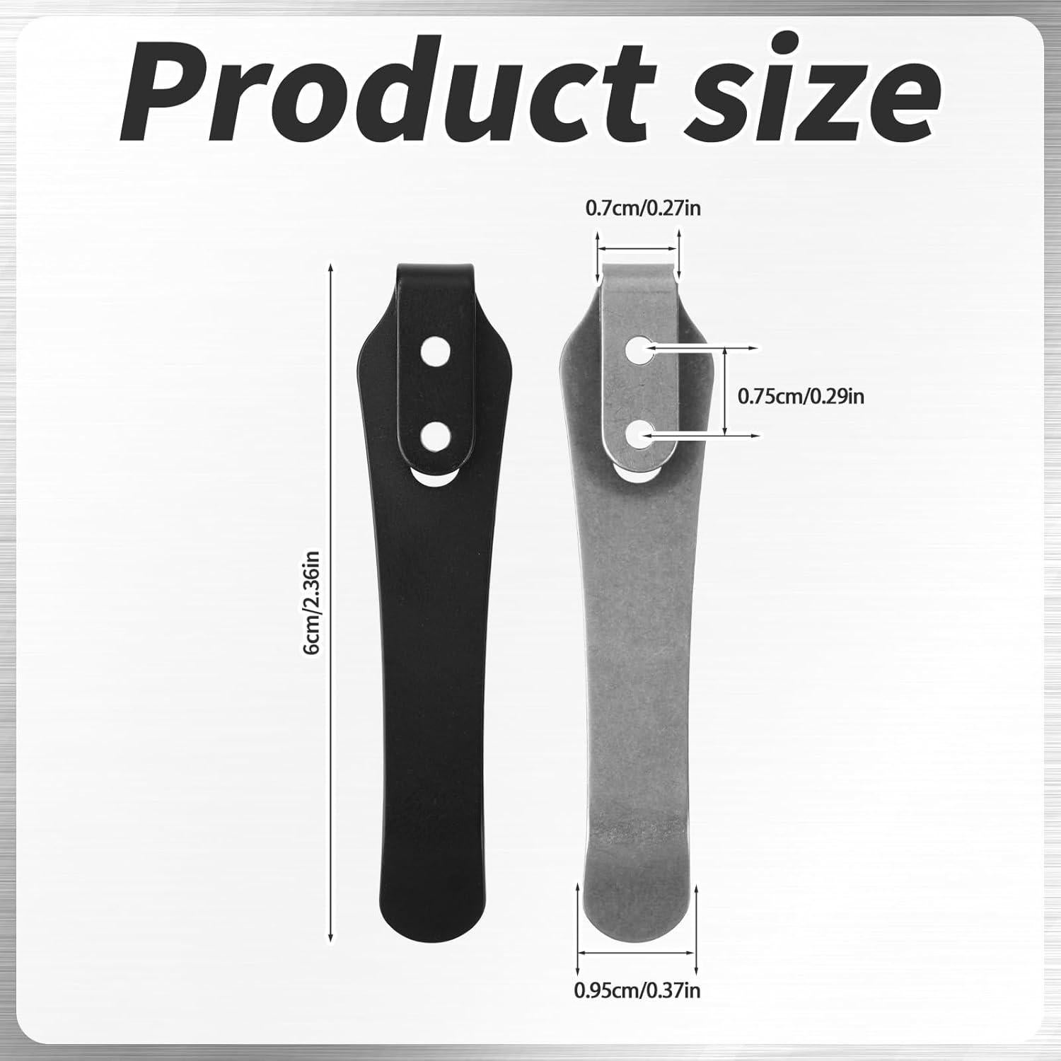 Clip de bolsillo de acero inoxidable Gosknor 6 cm - 2 piezas