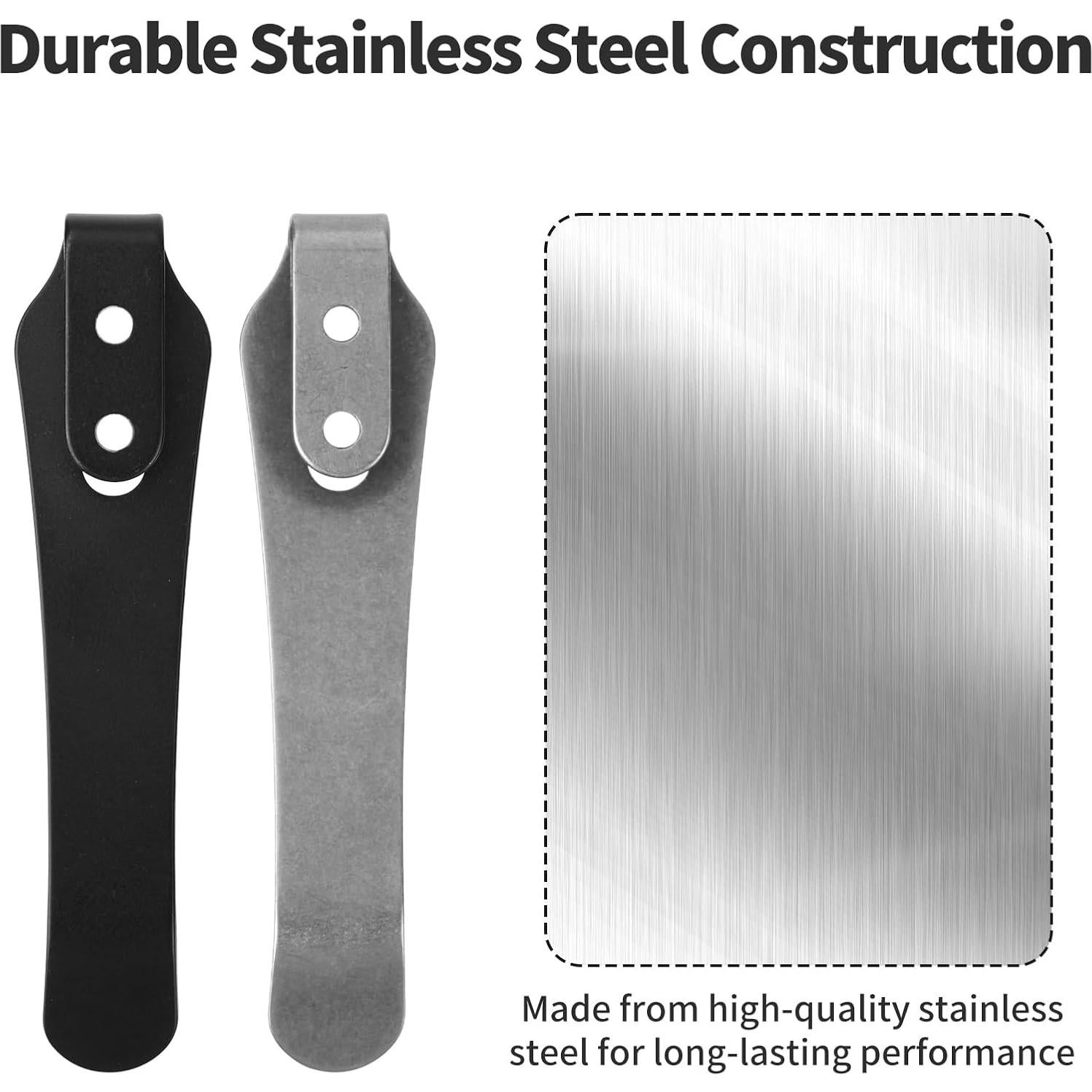 Clip de bolsillo de acero inoxidable Gosknor 6 cm - 2 piezas