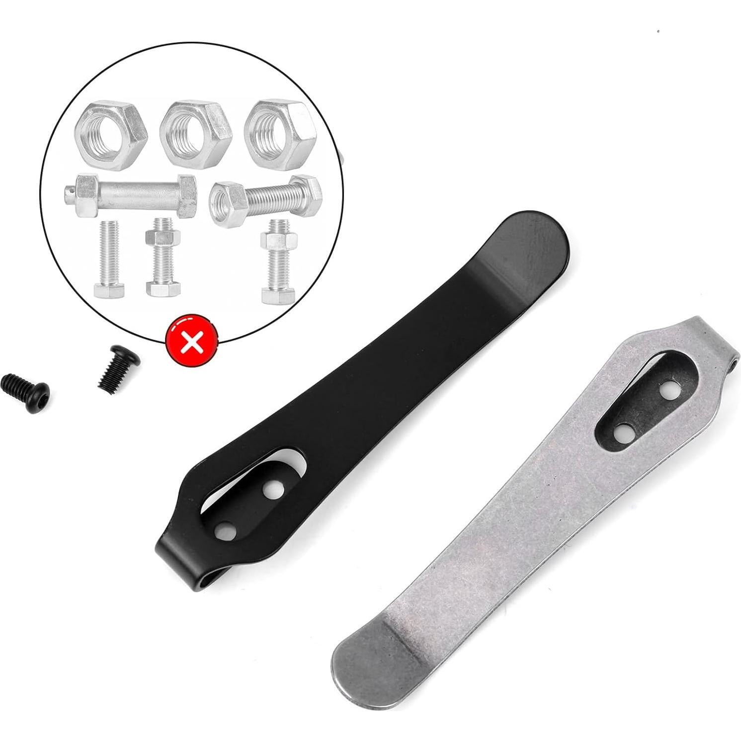 Clip de bolsillo de acero inoxidable Gosknor 6 cm - 2 piezas