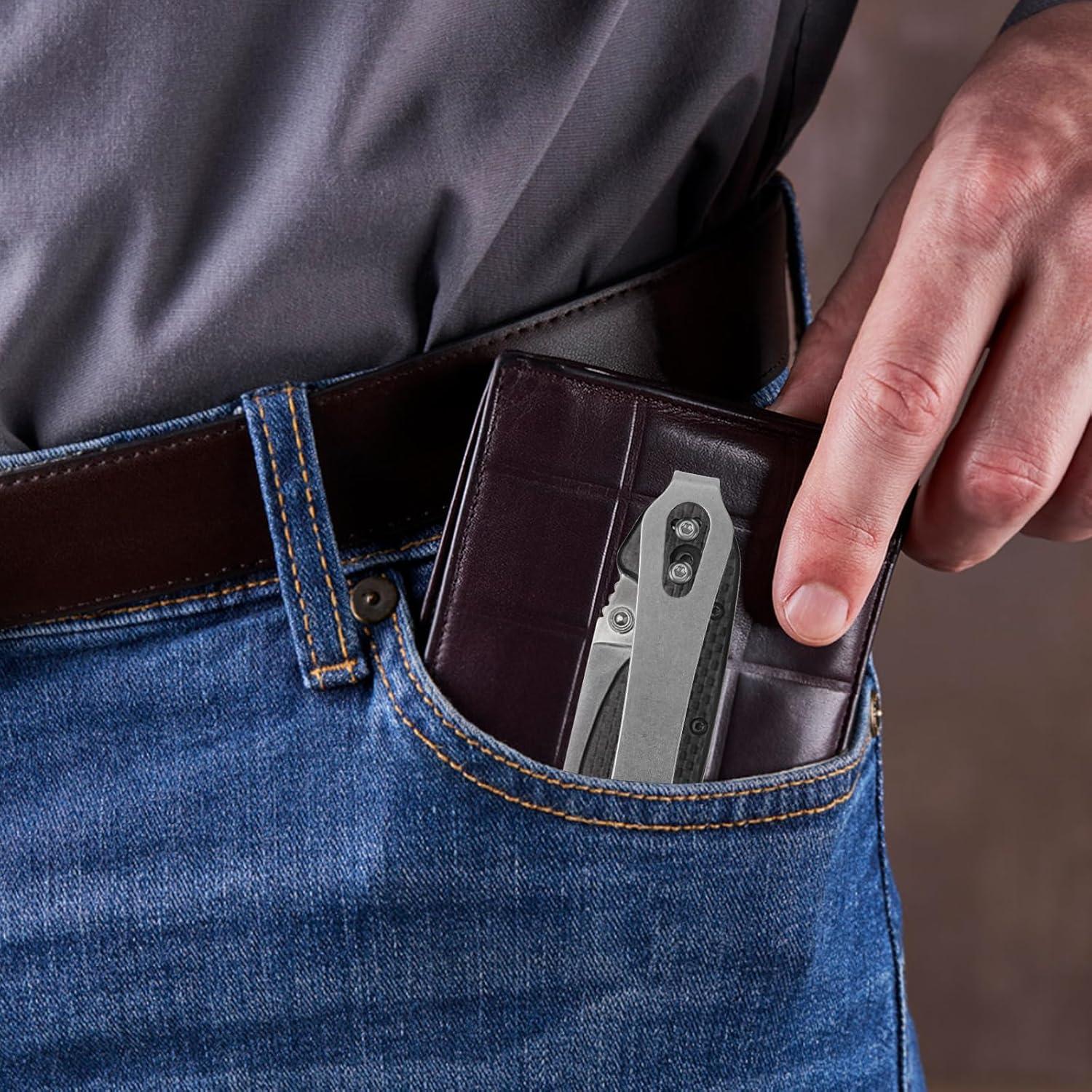 Clip de bolsillo de acero inoxidable Gosknor 6 cm - 2 piezas