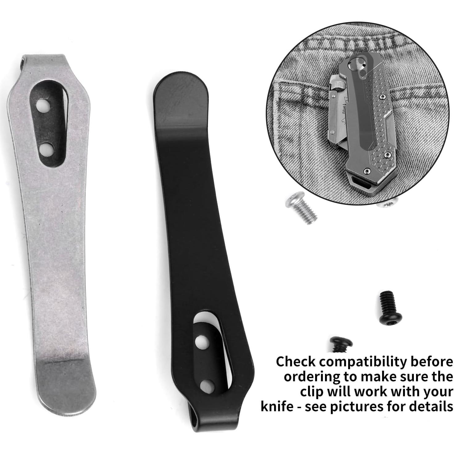 Clip de bolsillo de acero inoxidable Gosknor 6 cm - 2 piezas