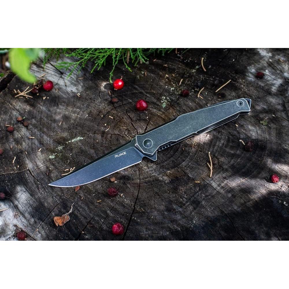 Cuchillo Táctico Plegable Ruike RKEP108SB Acero 14C28N 89mm