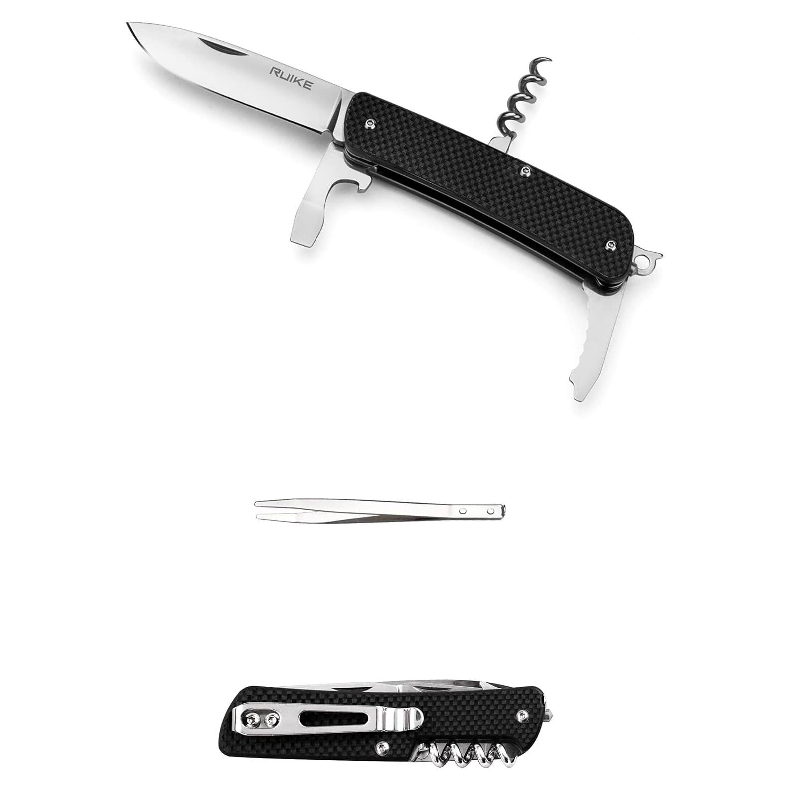 Cuchillo de Camping Ruike M21-B 11 en 1 Plegable Acero Inoxidable