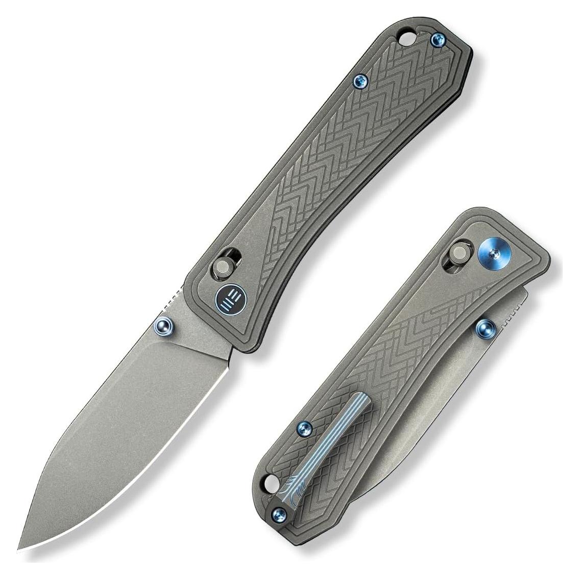 Cuchillo Plegable WeKnife Bougie Banter 7.4cm Titanio Gris