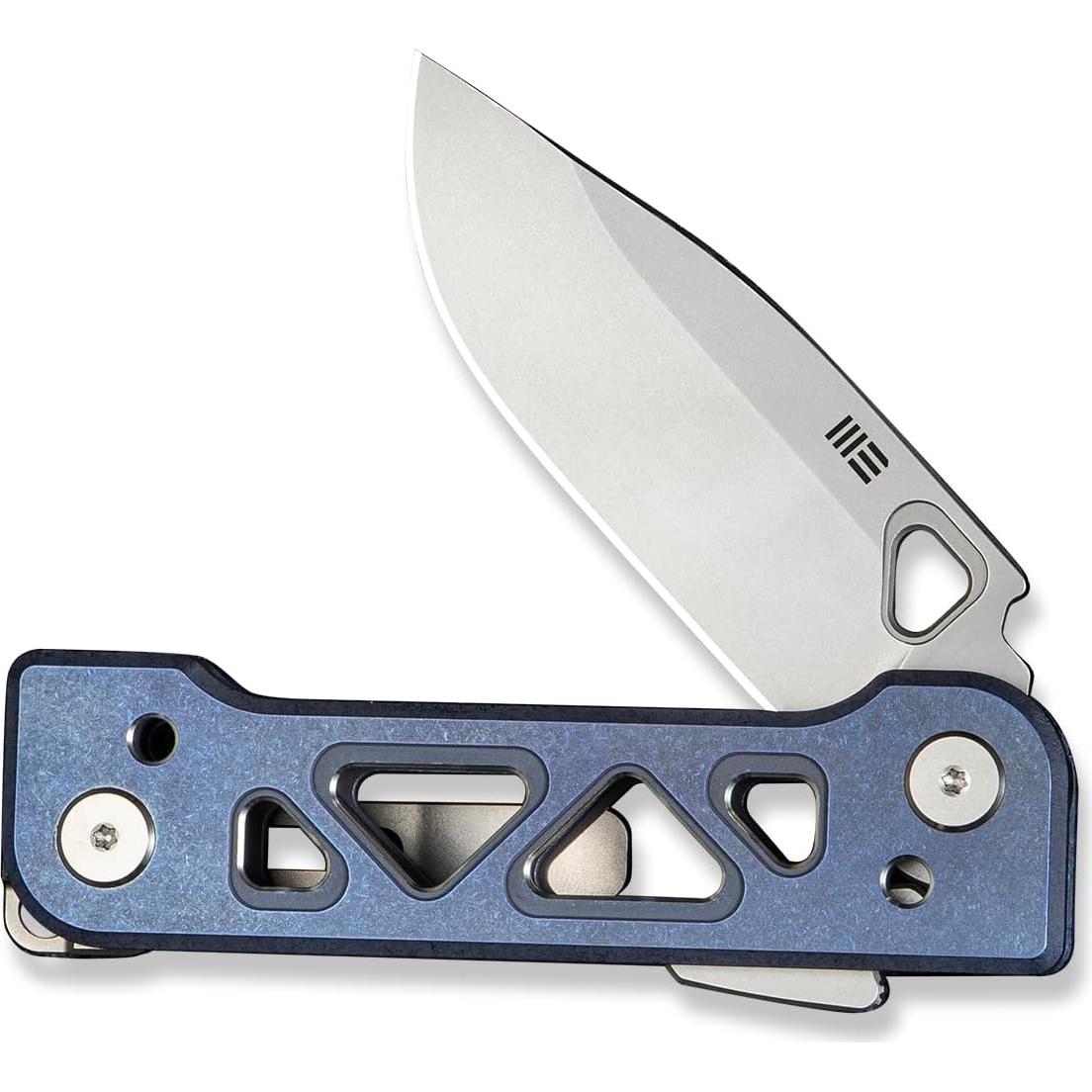 Cuchillo de bolsillo WeKnife Tyro, acero CPM 20CV, titanio azul