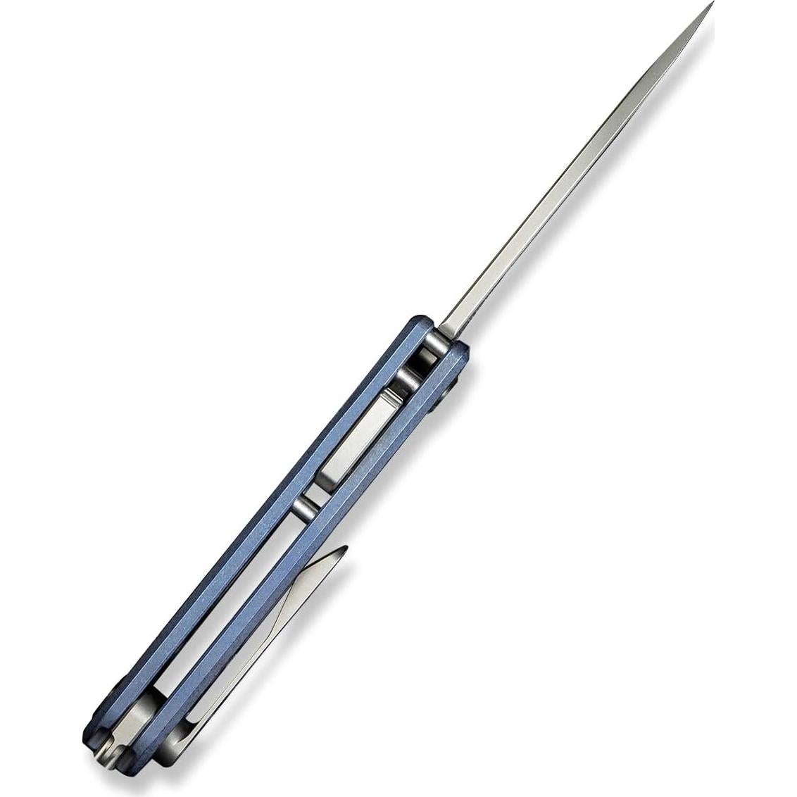 Cuchillo de bolsillo WeKnife Tyro, acero CPM 20CV, titanio azul