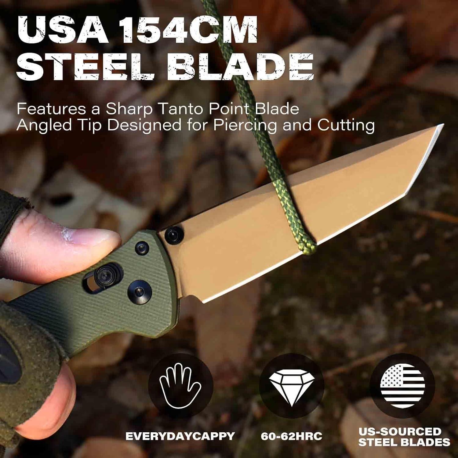 Cuchillo Plegable RBLACK RK0402 Tanto 8.61cm Acero Inoxidable