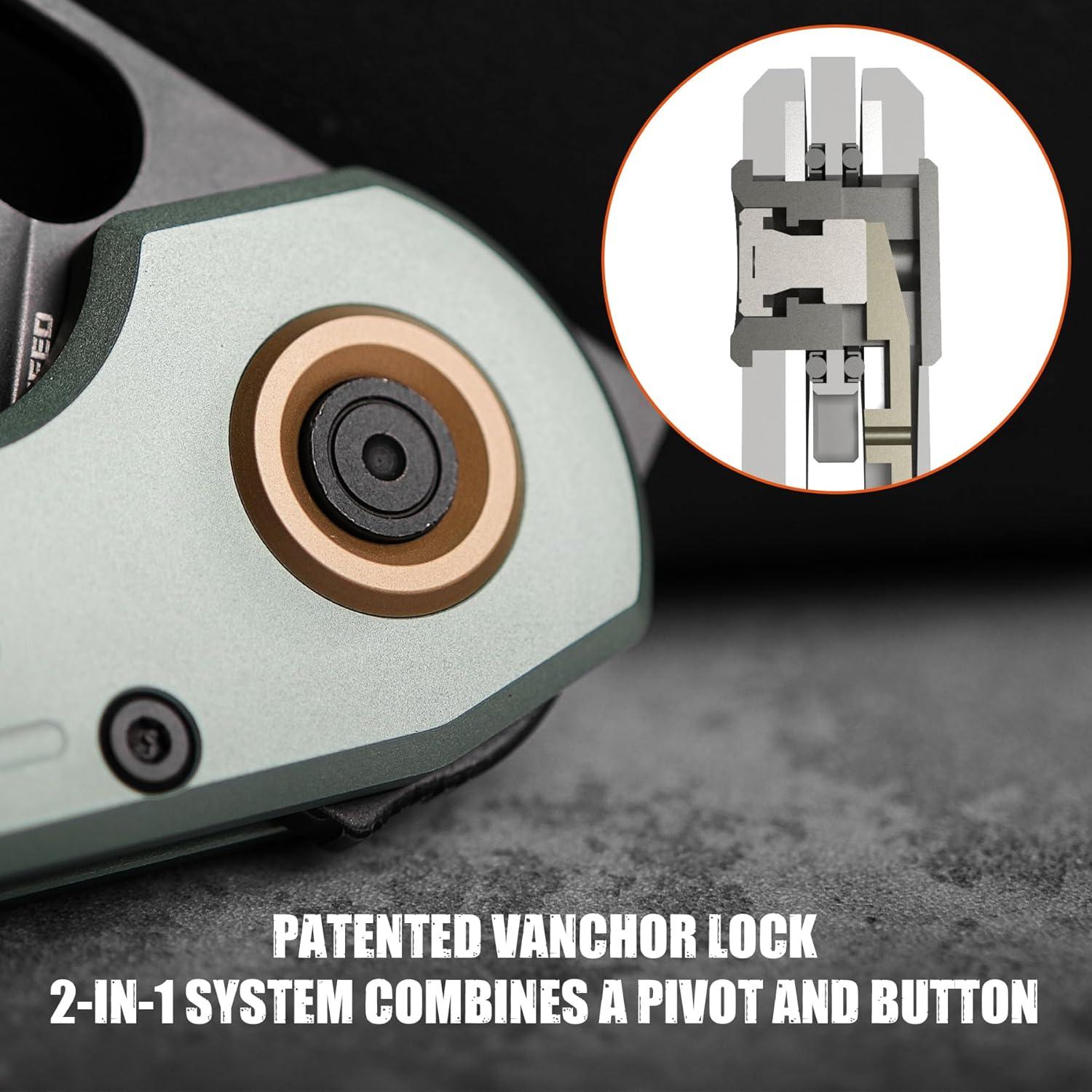 Cuchillo Plegable Vosteed Ankylo 154CM Verde-Negro 8.06 cm