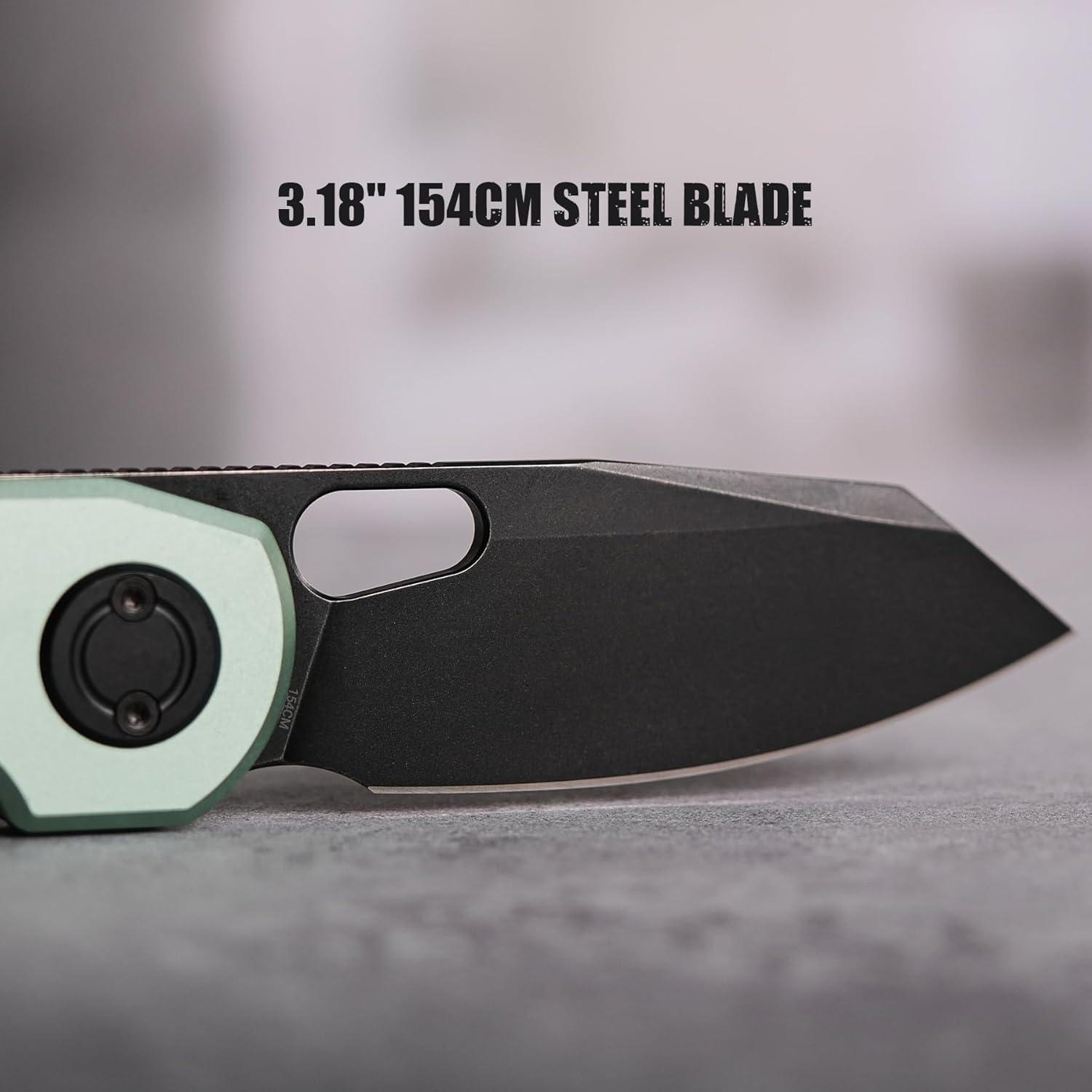 Cuchillo Plegable Vosteed Ankylo 154CM Verde-Negro 8.06 cm